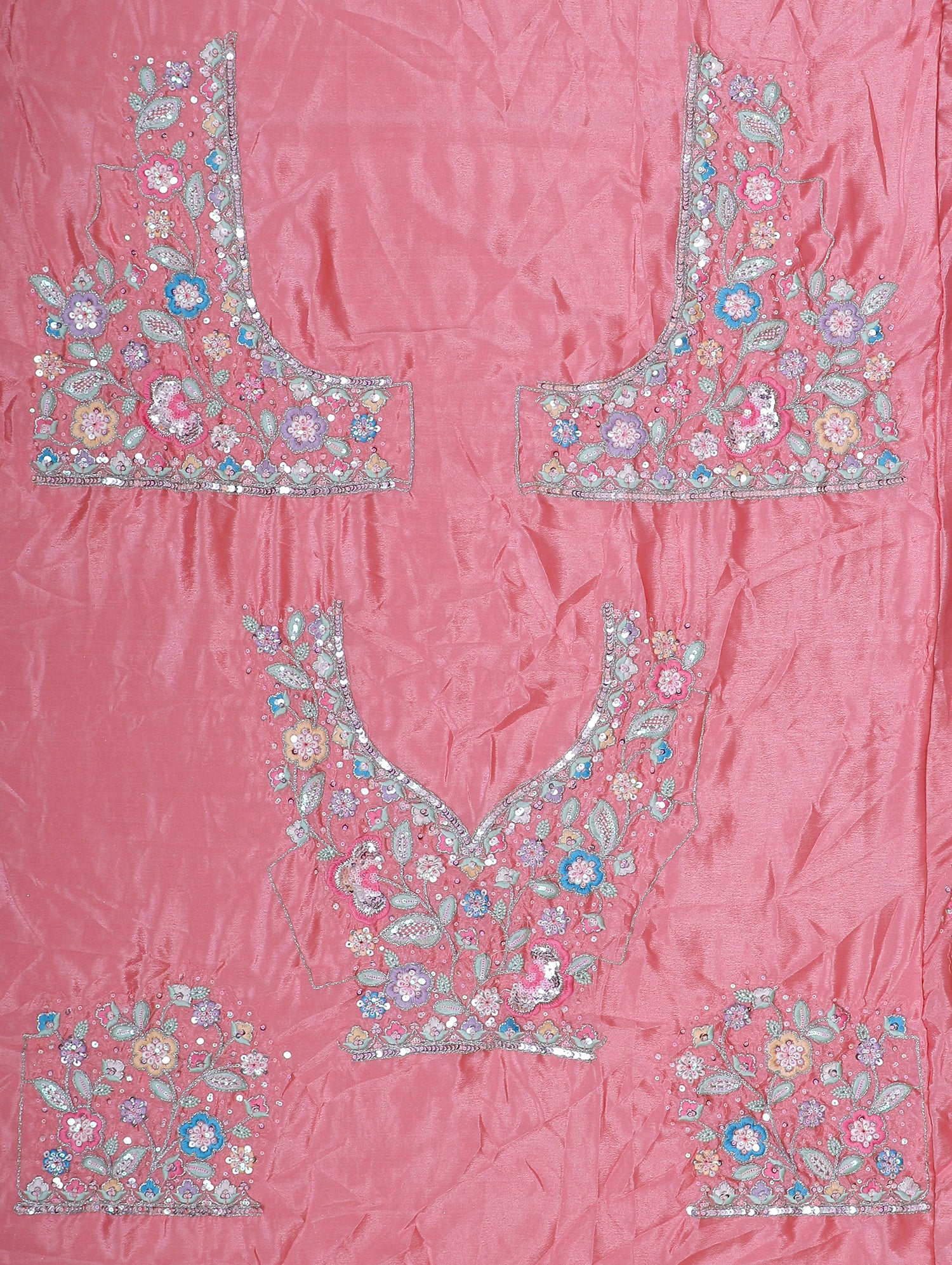 Pink Chinon Lehenga With Jarkan Work