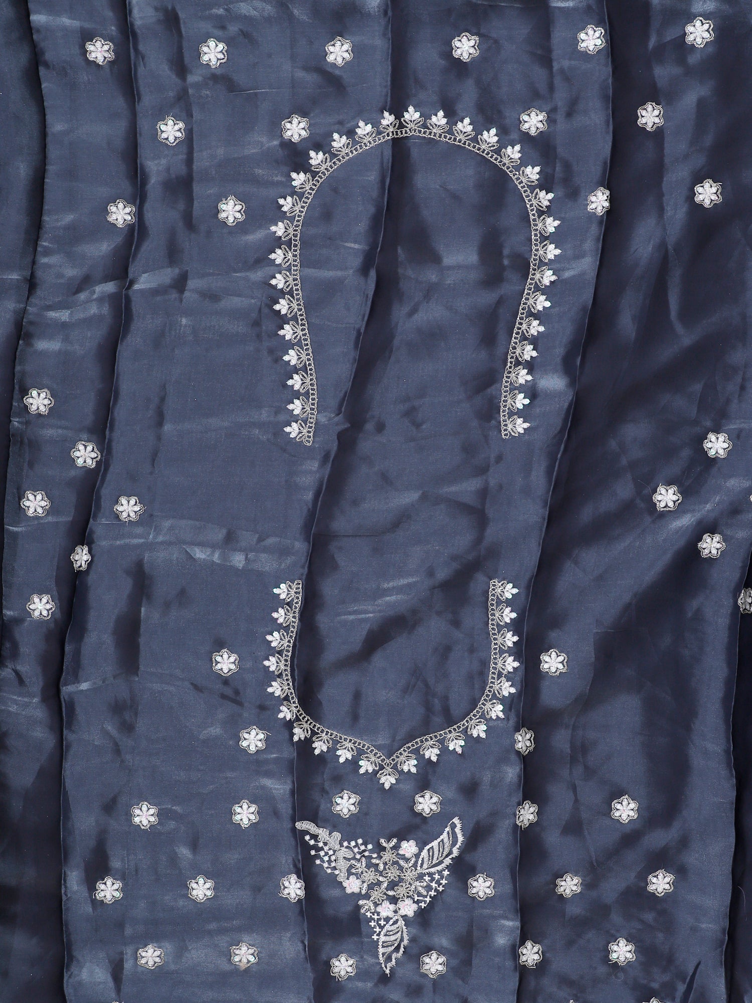 Celestial Air Force Blue Diamond Work Lehenga