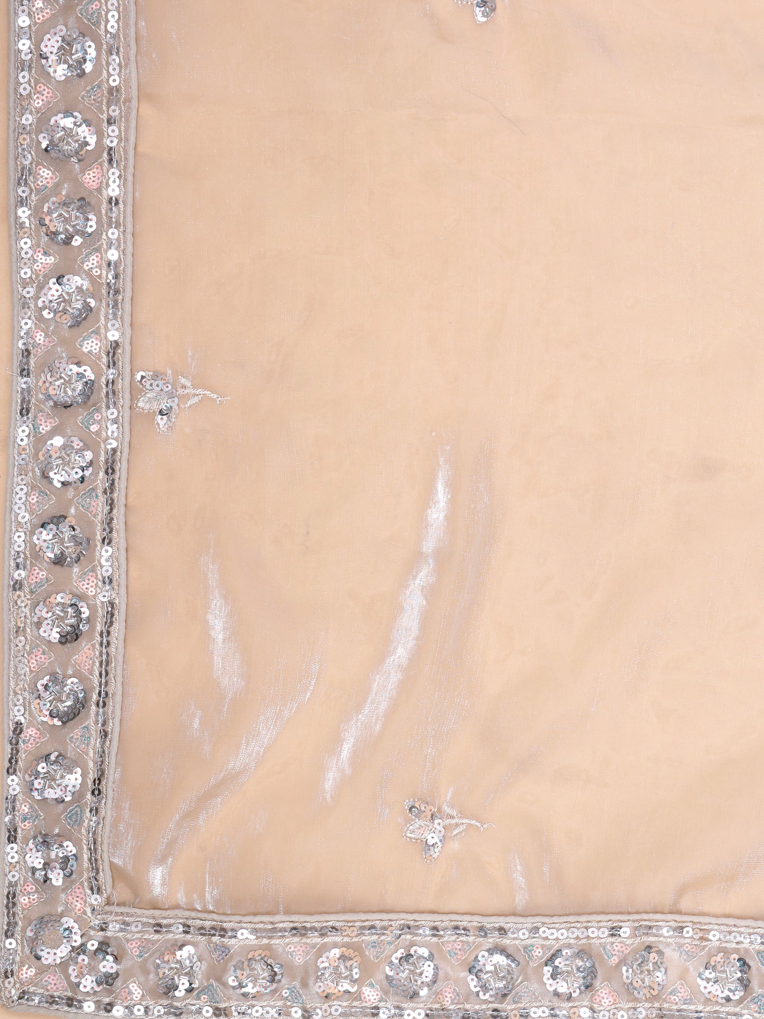 Warm Ivory Royal Glint Shimmer Lehenga