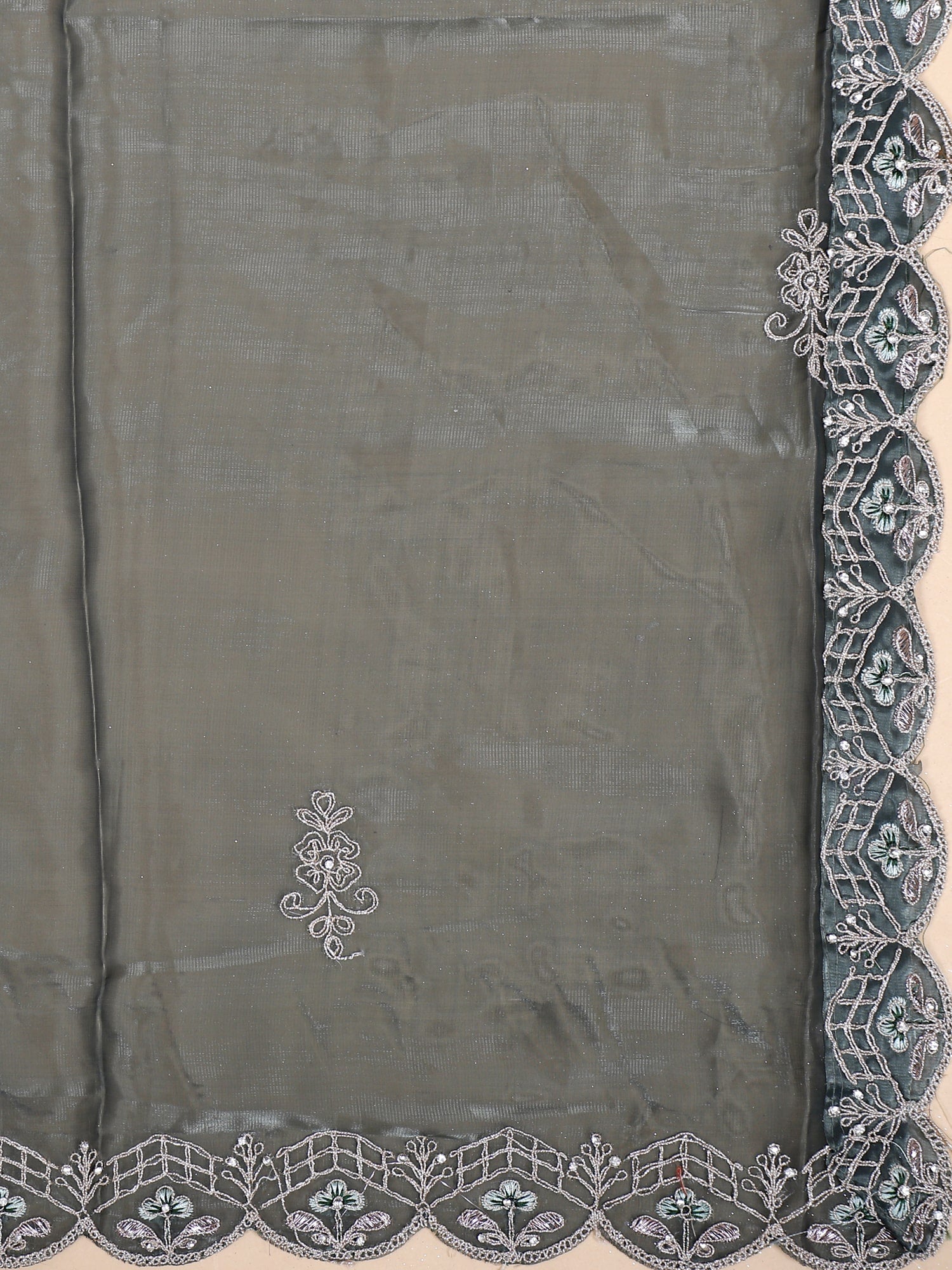 Seafoam Sparkle Diamond Threadwork Lehenga