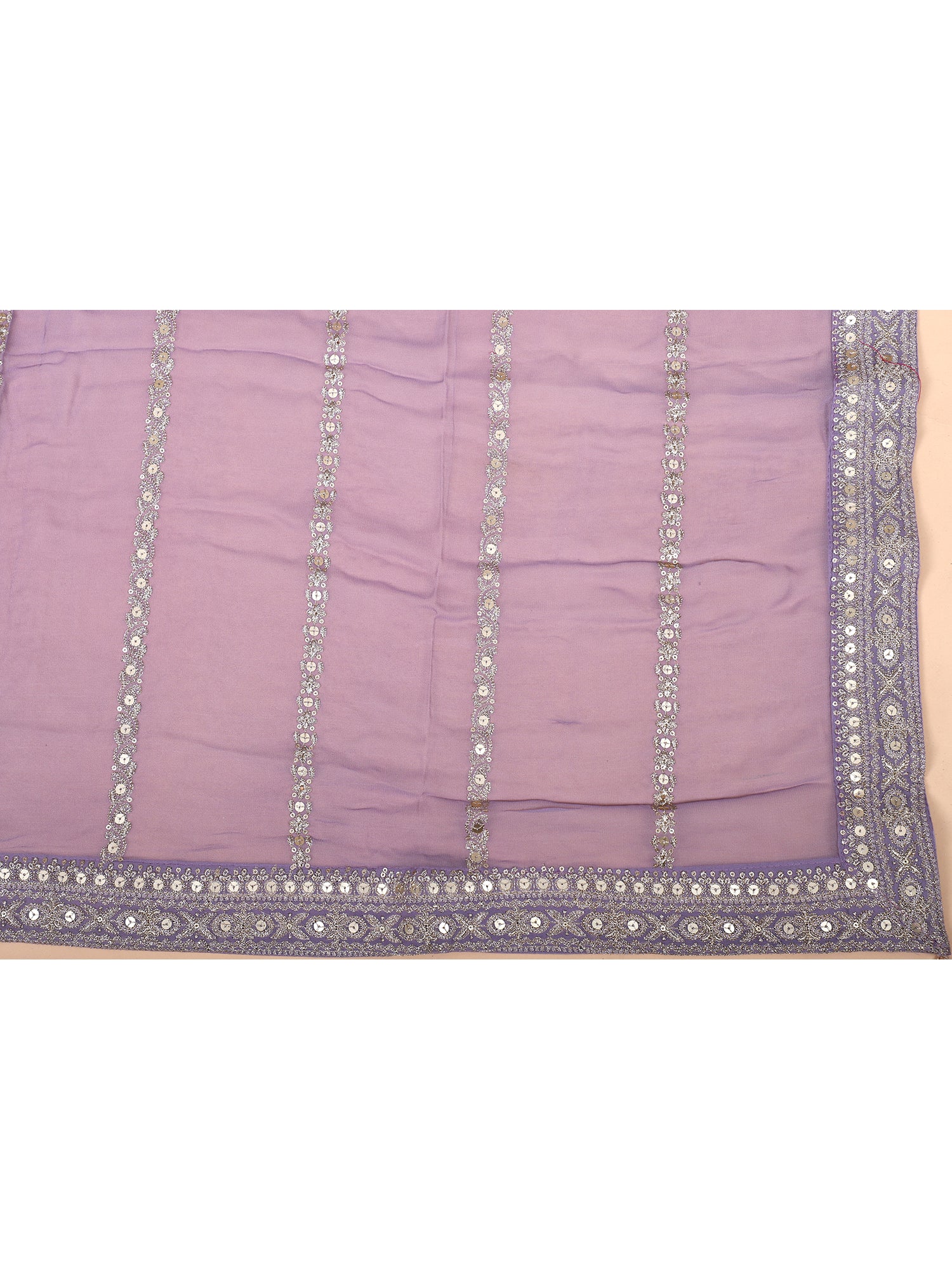 Soft Lavender Lehenga With Hand Embroidery