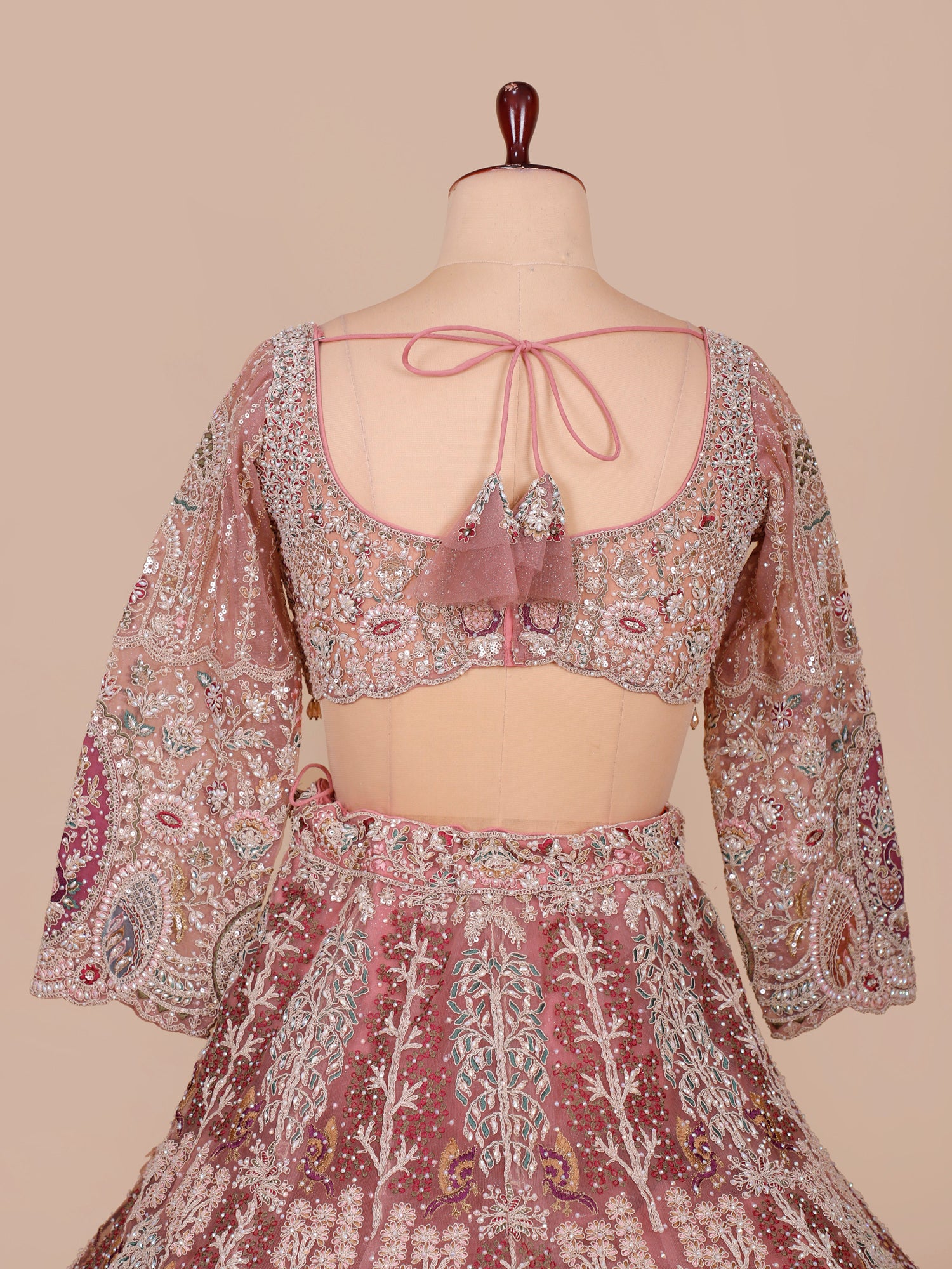 Pink Meherbaan Sparkle Net Lehenga