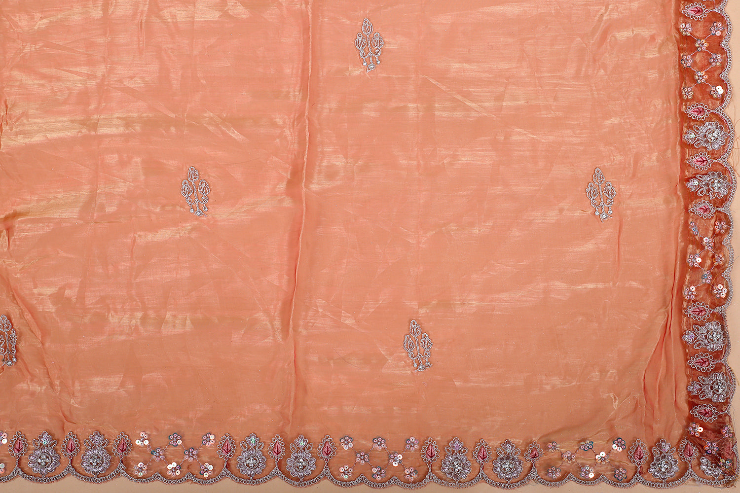Luxury Dusty Orange Hand Embroidered Lehenga