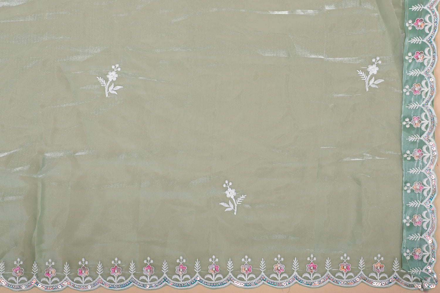 Aqua Light Charm Threadwork Lehenga