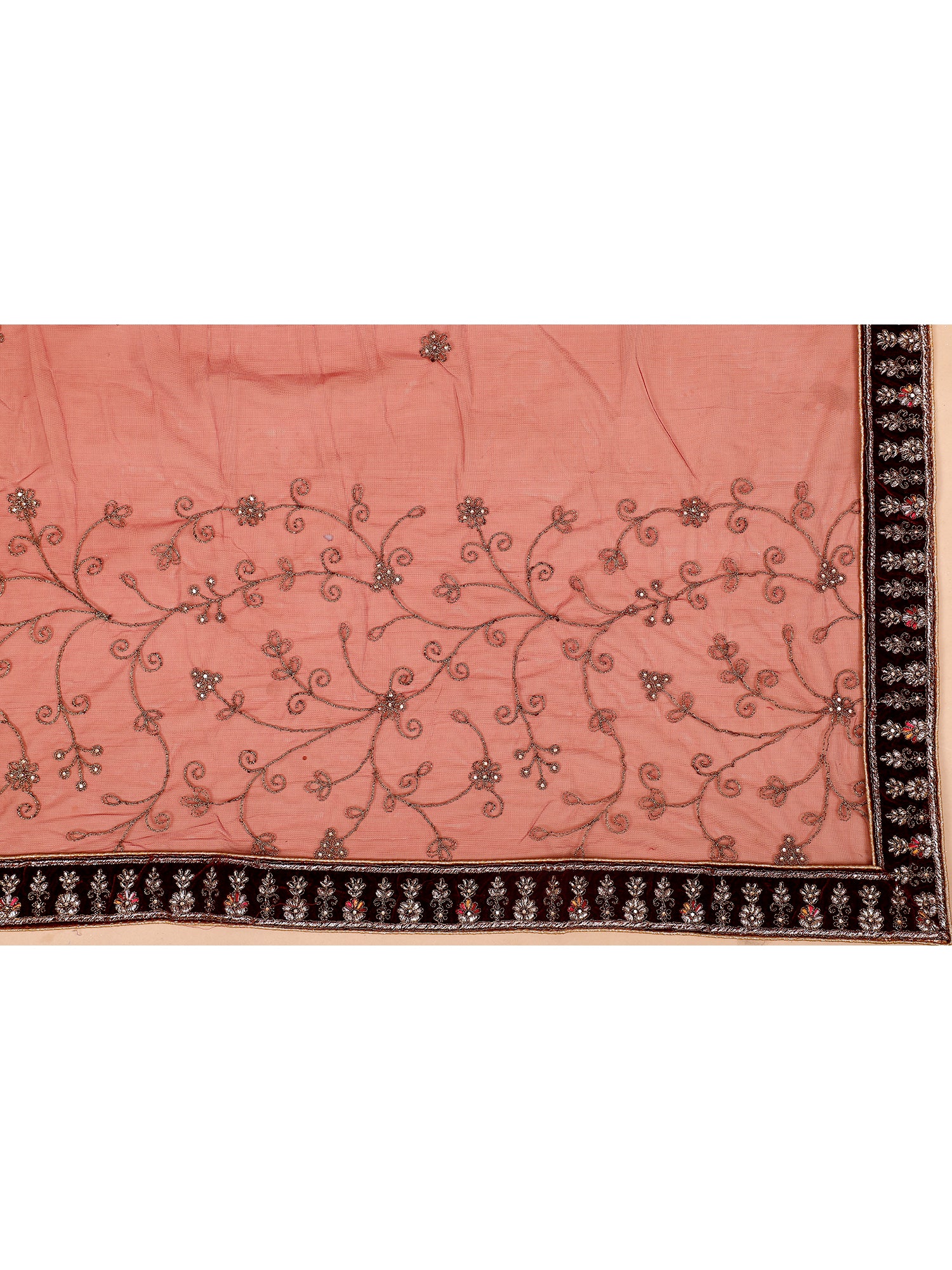 Jarkan Heavy Embroidered Velvet Lehenga