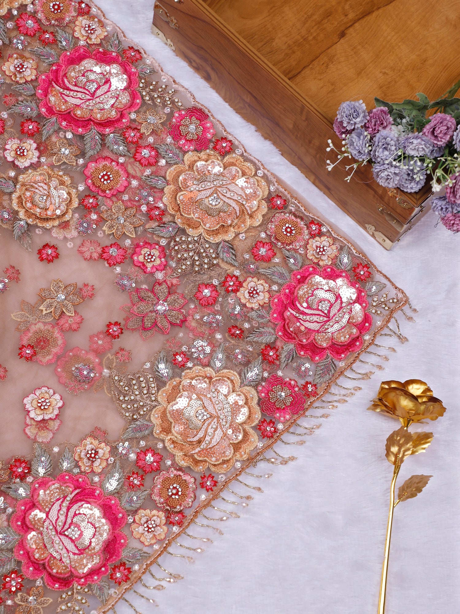 Pearl Prism Net Saree