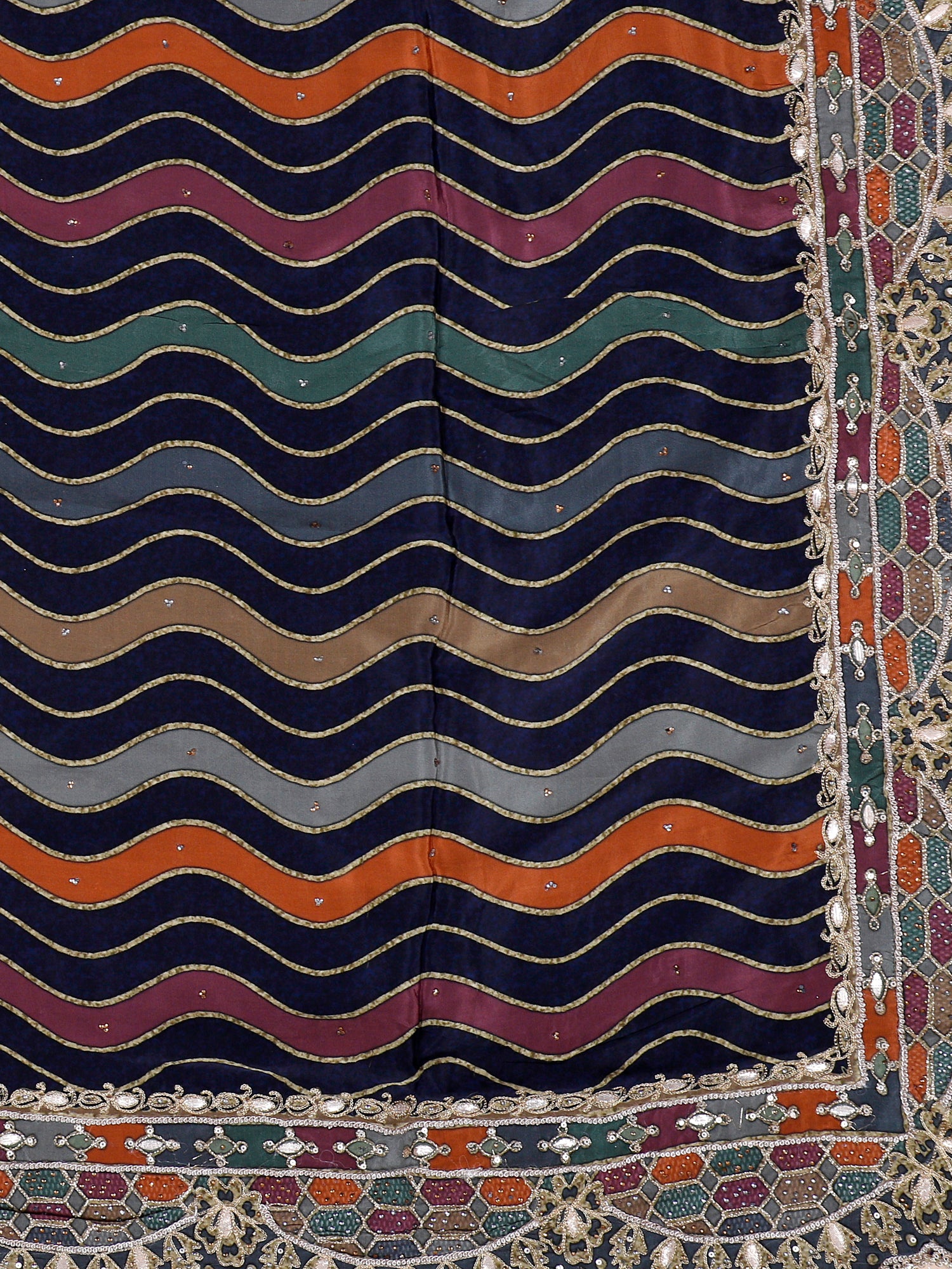 Purple Royal Pearlwork Lehenga