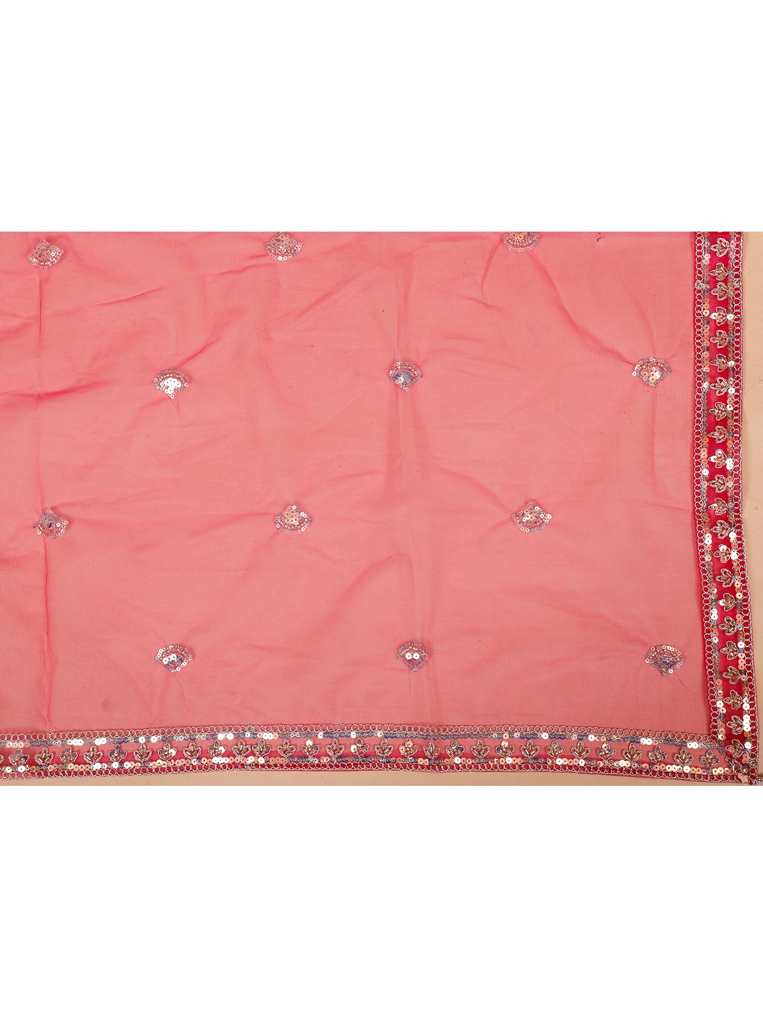 Rani Net Lehenga With Coding Work