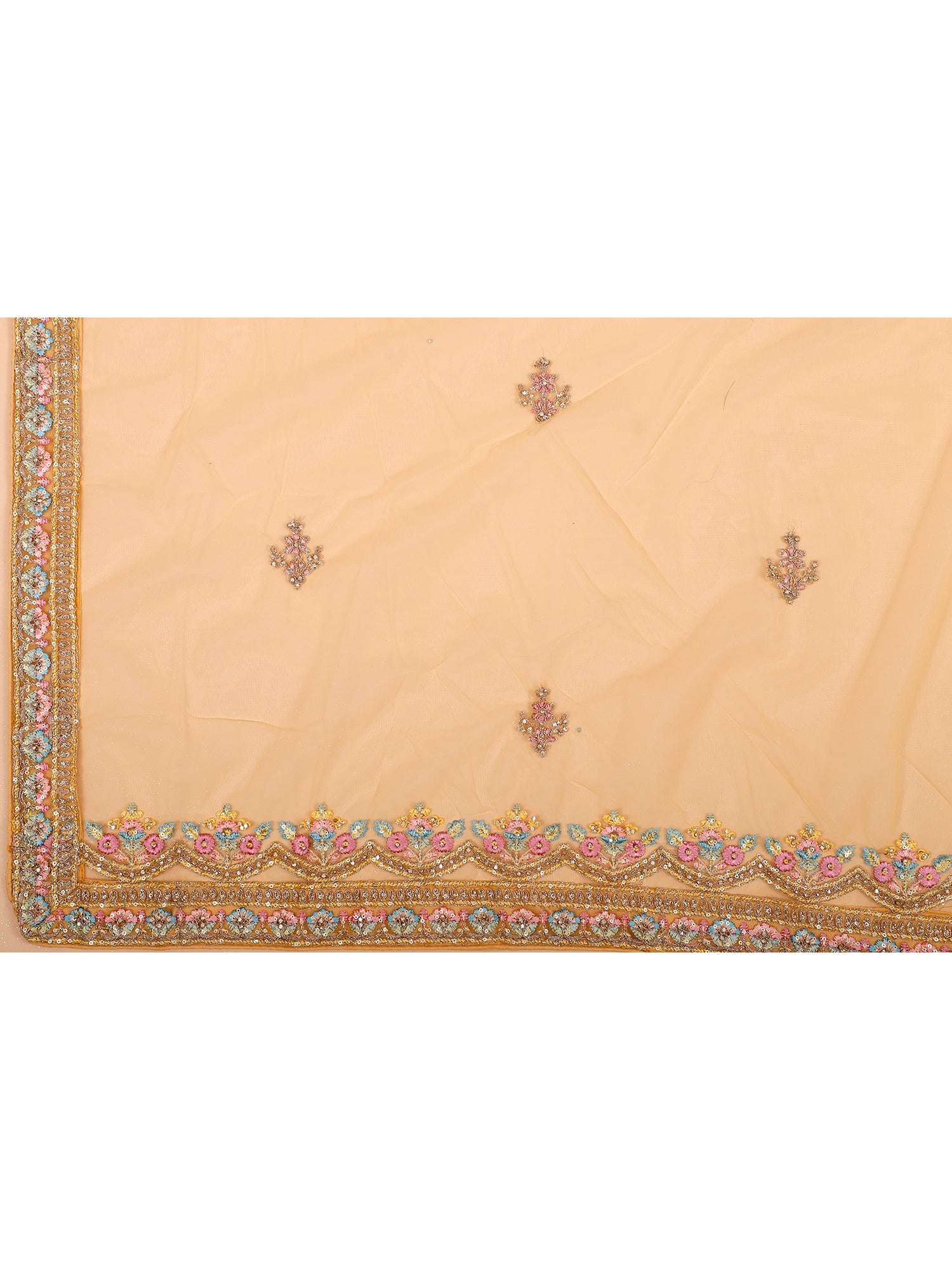 Lemon Yellow Satin Silk Lehenga
