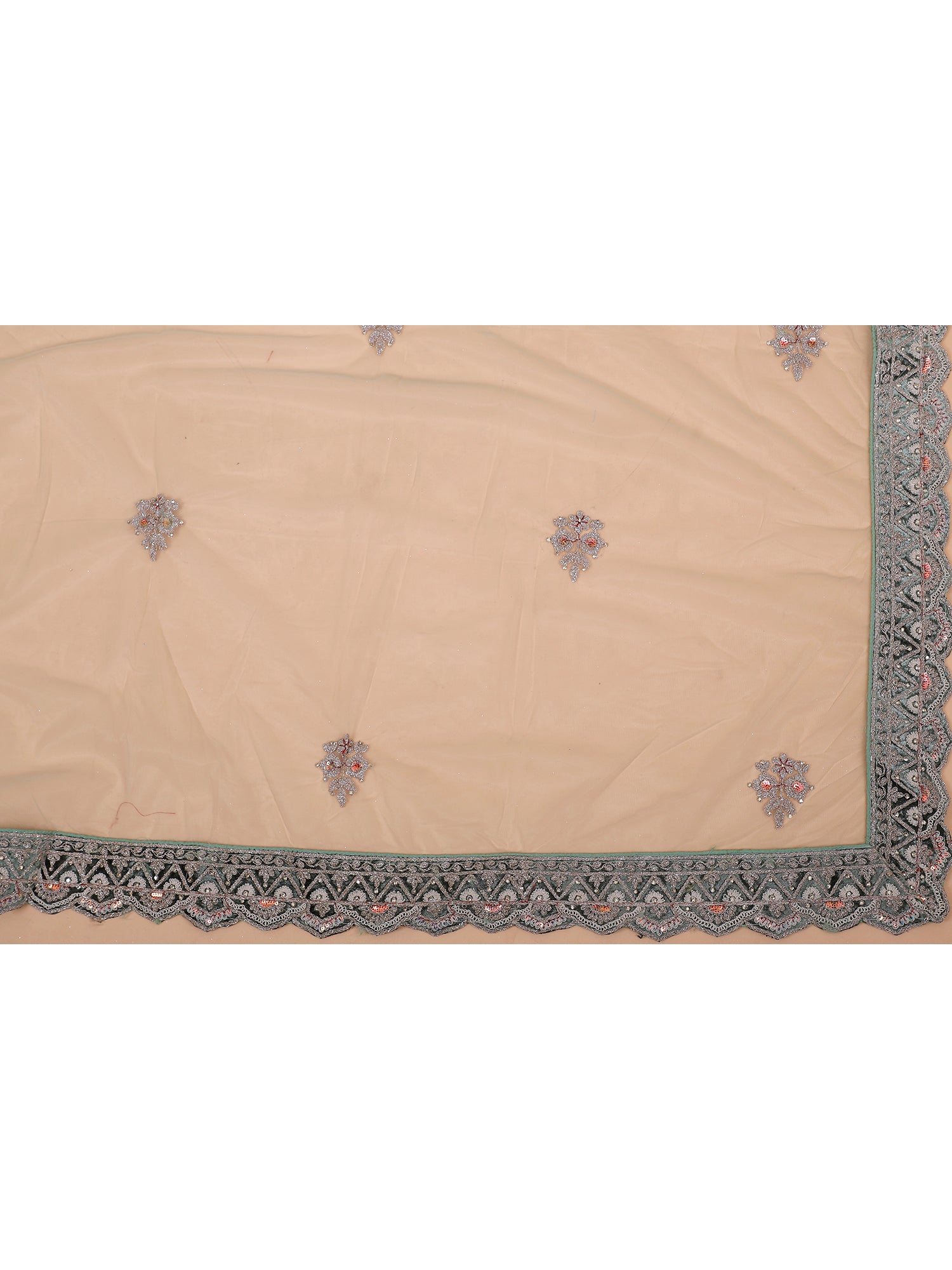 Pista Velvet Lehenga With Jarkan Work