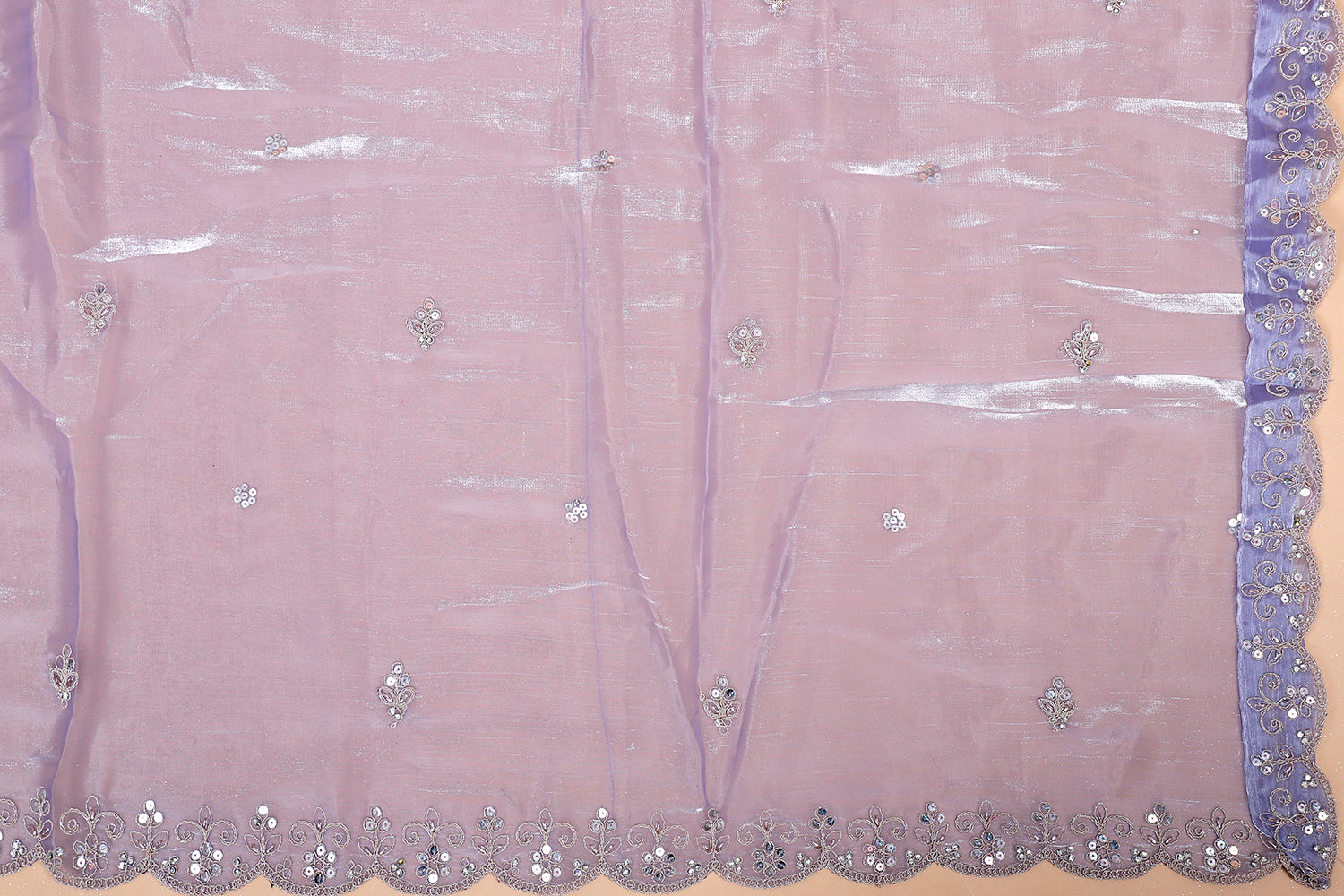 Lavender Glow Jarkan And Beadwork Lehenga
