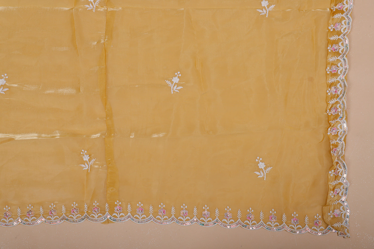 Yellow Charm Thread &amp; Sequin Lehenga