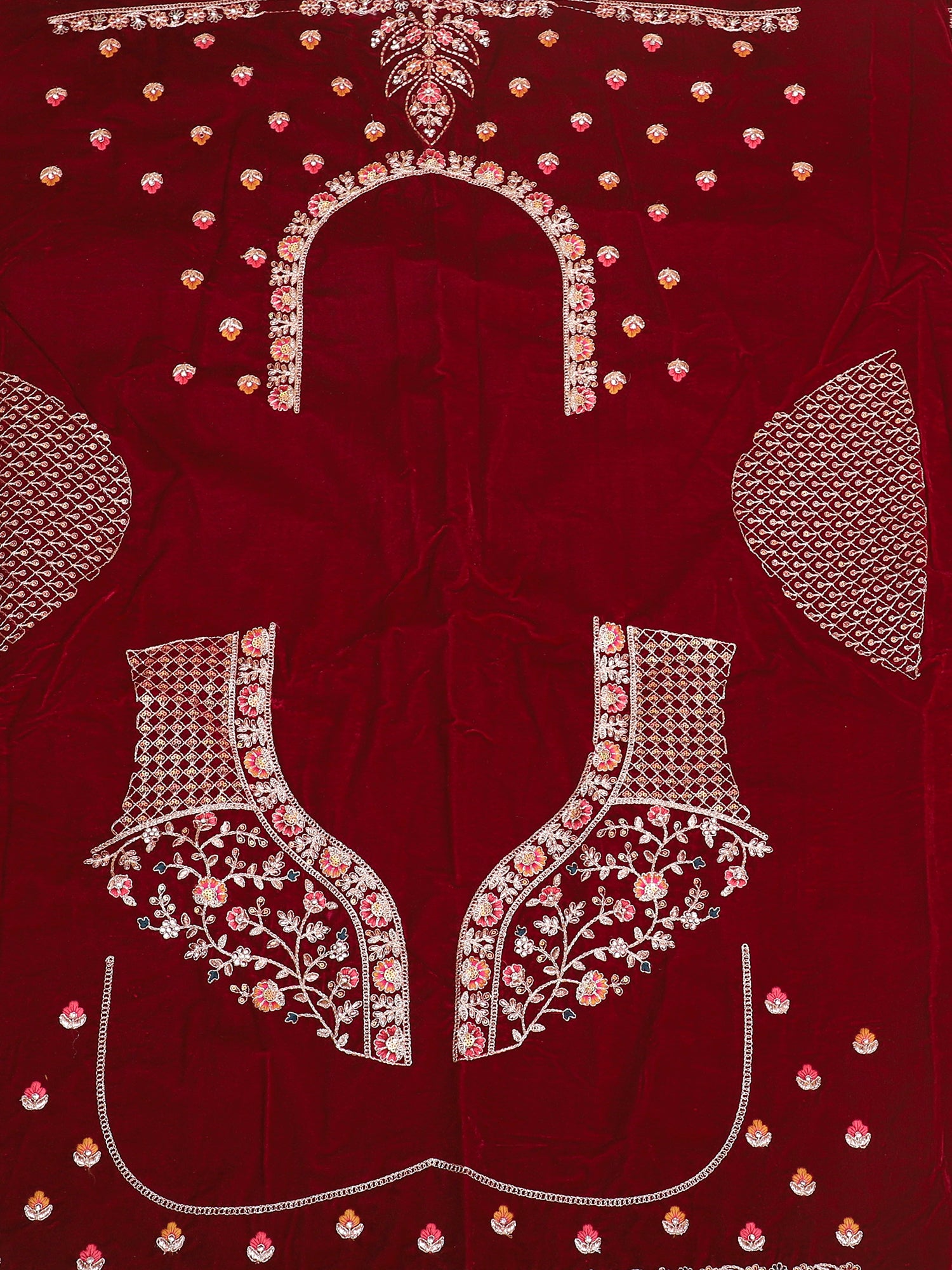 Deep Maroon Bridal Lehenga With Radiant Hand Embellishments