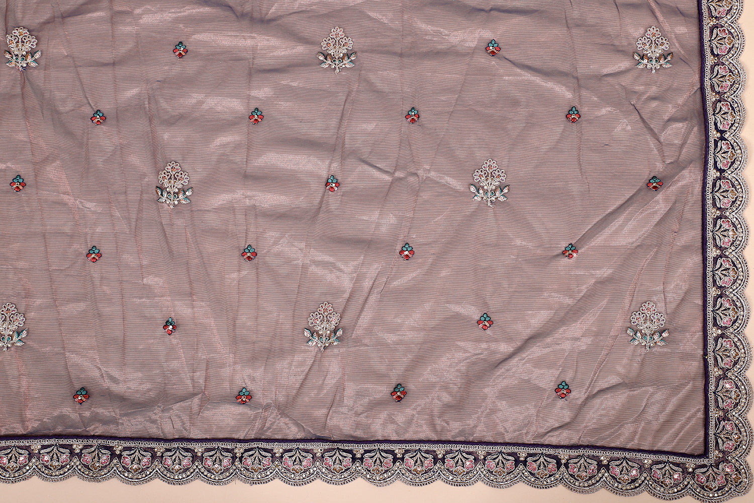 Regal Dark Purple Lehenga In Shimmer Fabric