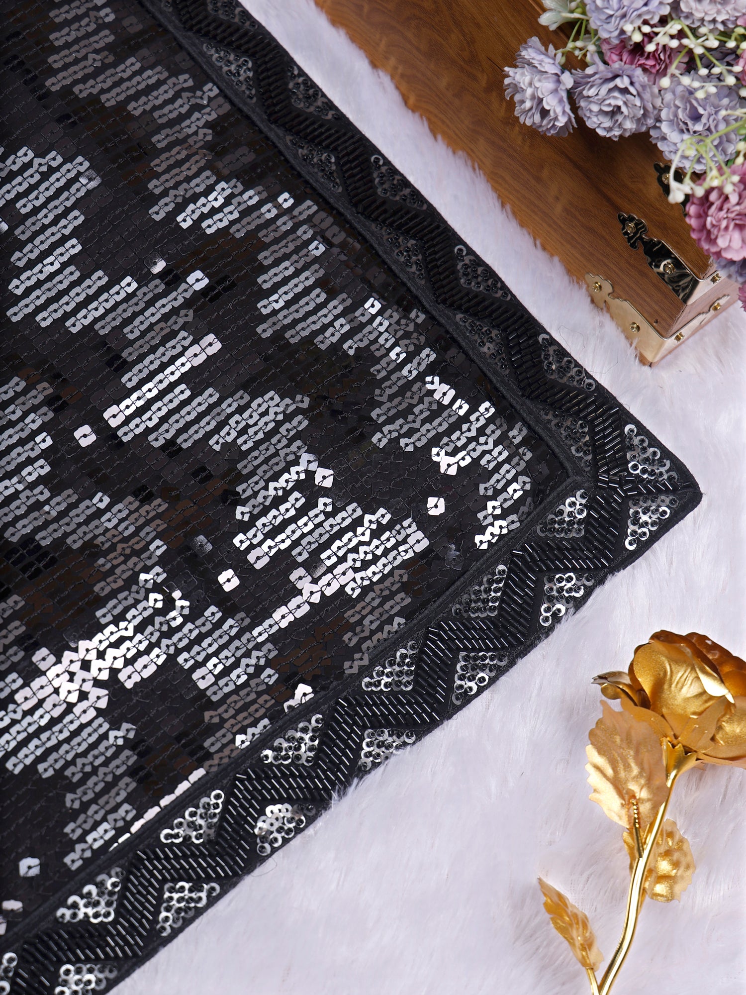 Night Queen Crystal Statement Saree