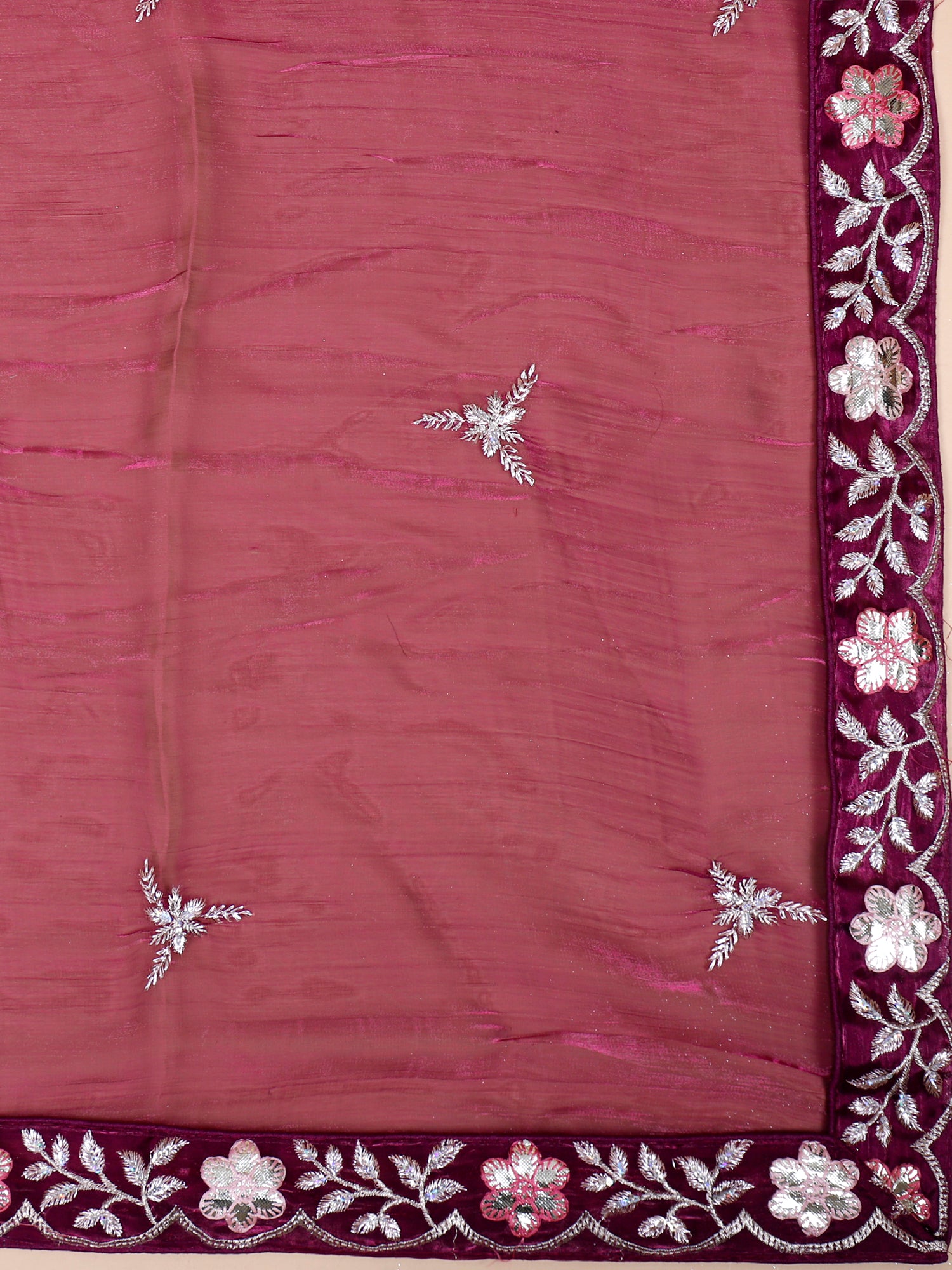 Rose Glitter Lehenga With Luxurious Thread &amp; Stone Work