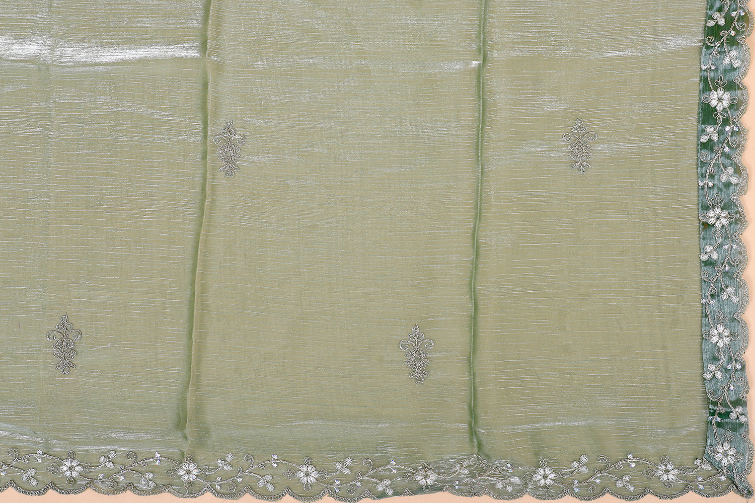 Soft Sea Green Festive Embroidered Lehenga