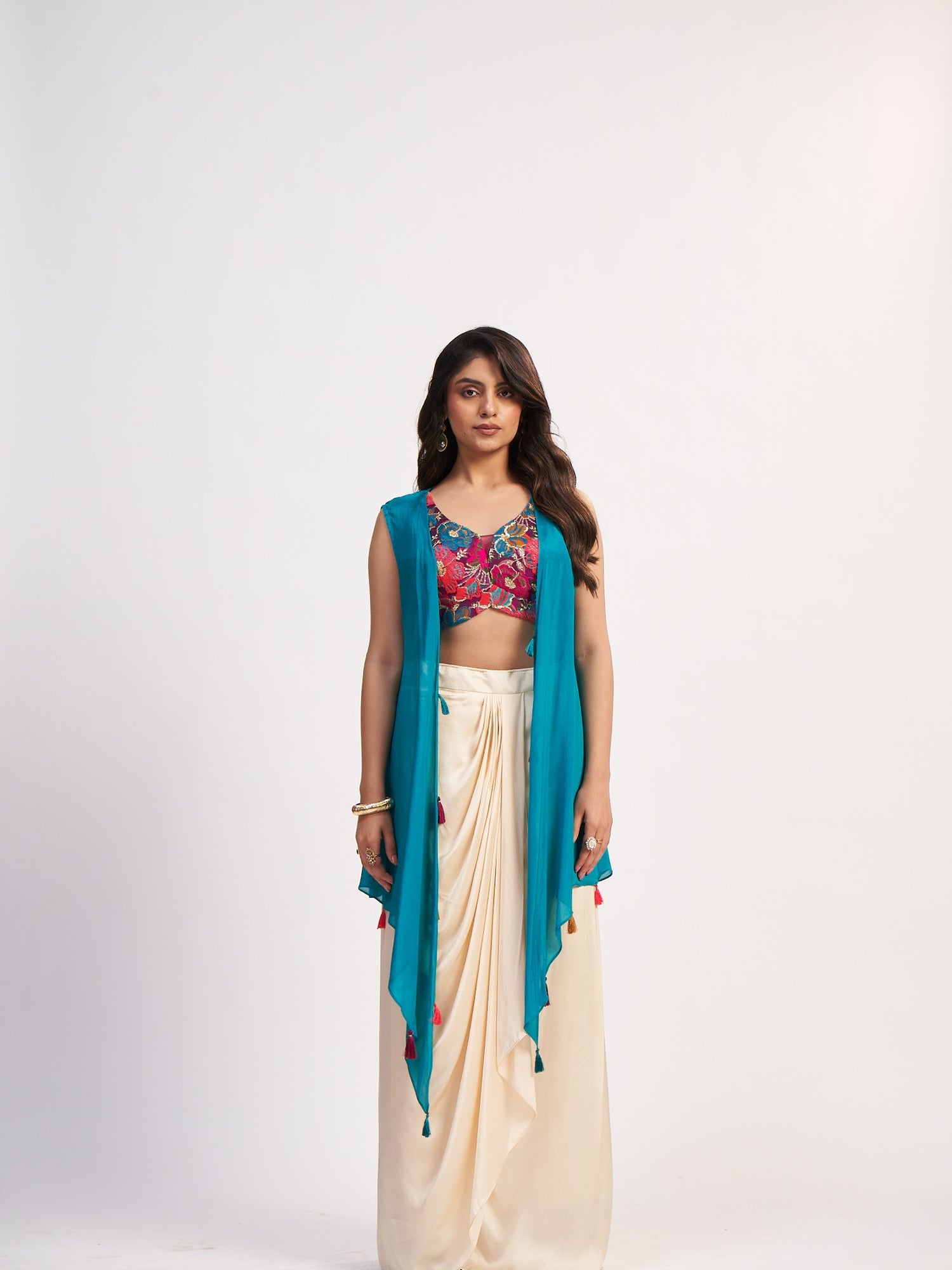 Vibrant Multi-Color Indo-Western Dress