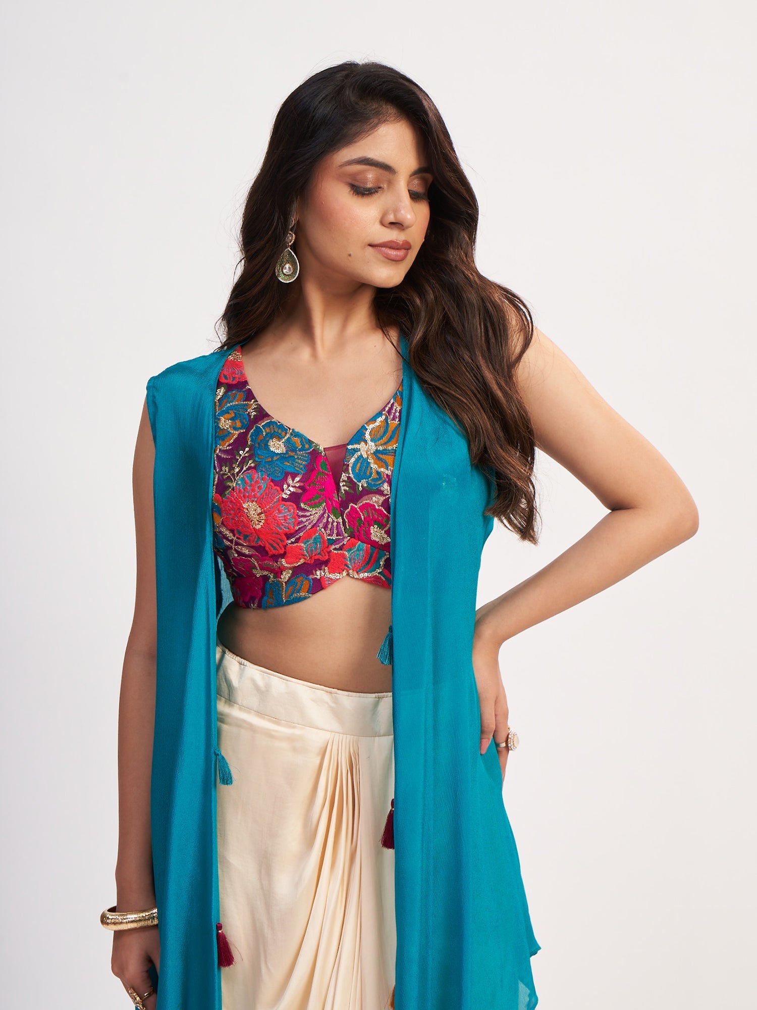 Vibrant Multi-Color Indo-Western Dress