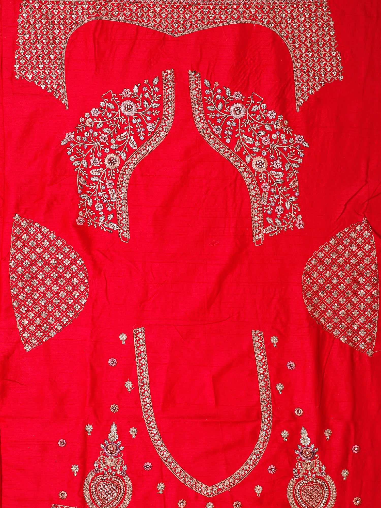 Rani Silk Lehenga with Sequins, Thread