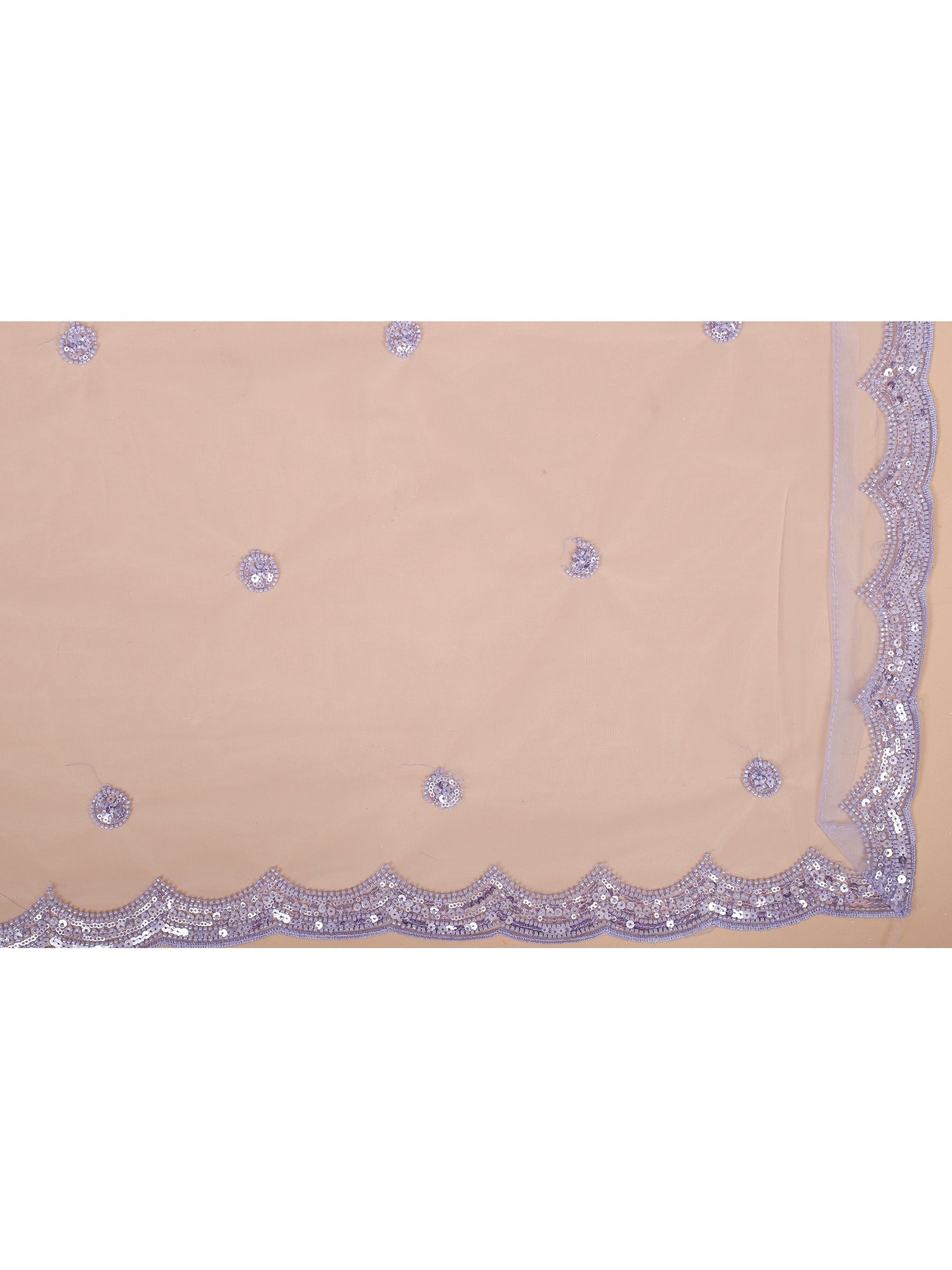 Lavender Silk Lehenga with Beads