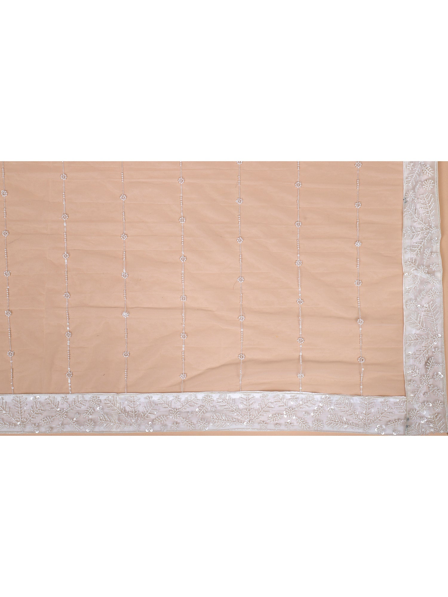 White Net Croptop with Beads