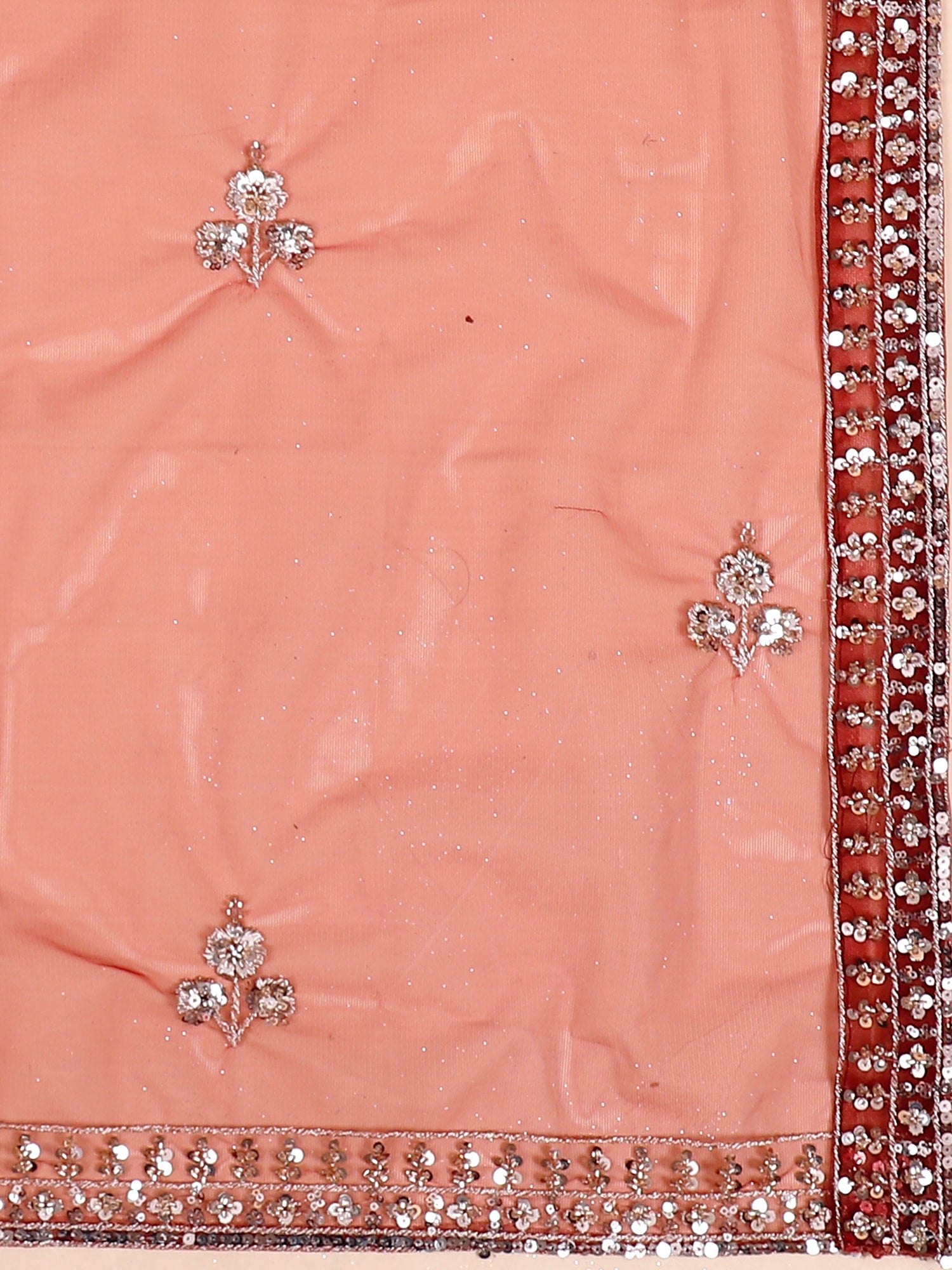 Scarlet Symphony Handcrafted jarkan Lehenga