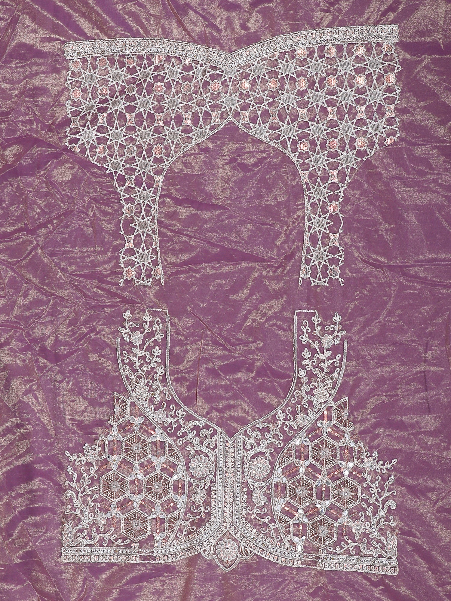 Lavender Mist Shimmer Lehenga with Mirror work