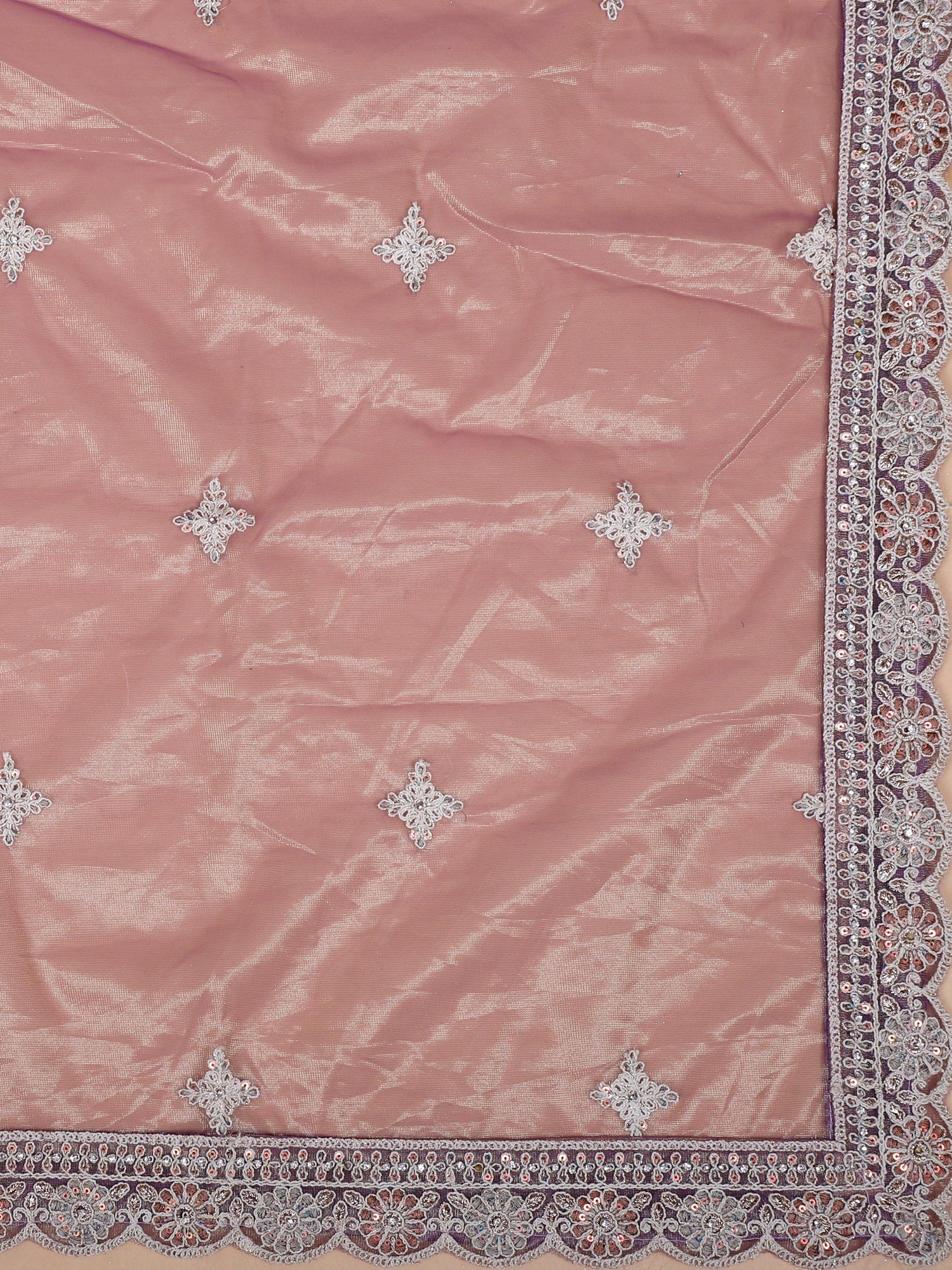 Lavender Mist Shimmer Lehenga with Mirror work