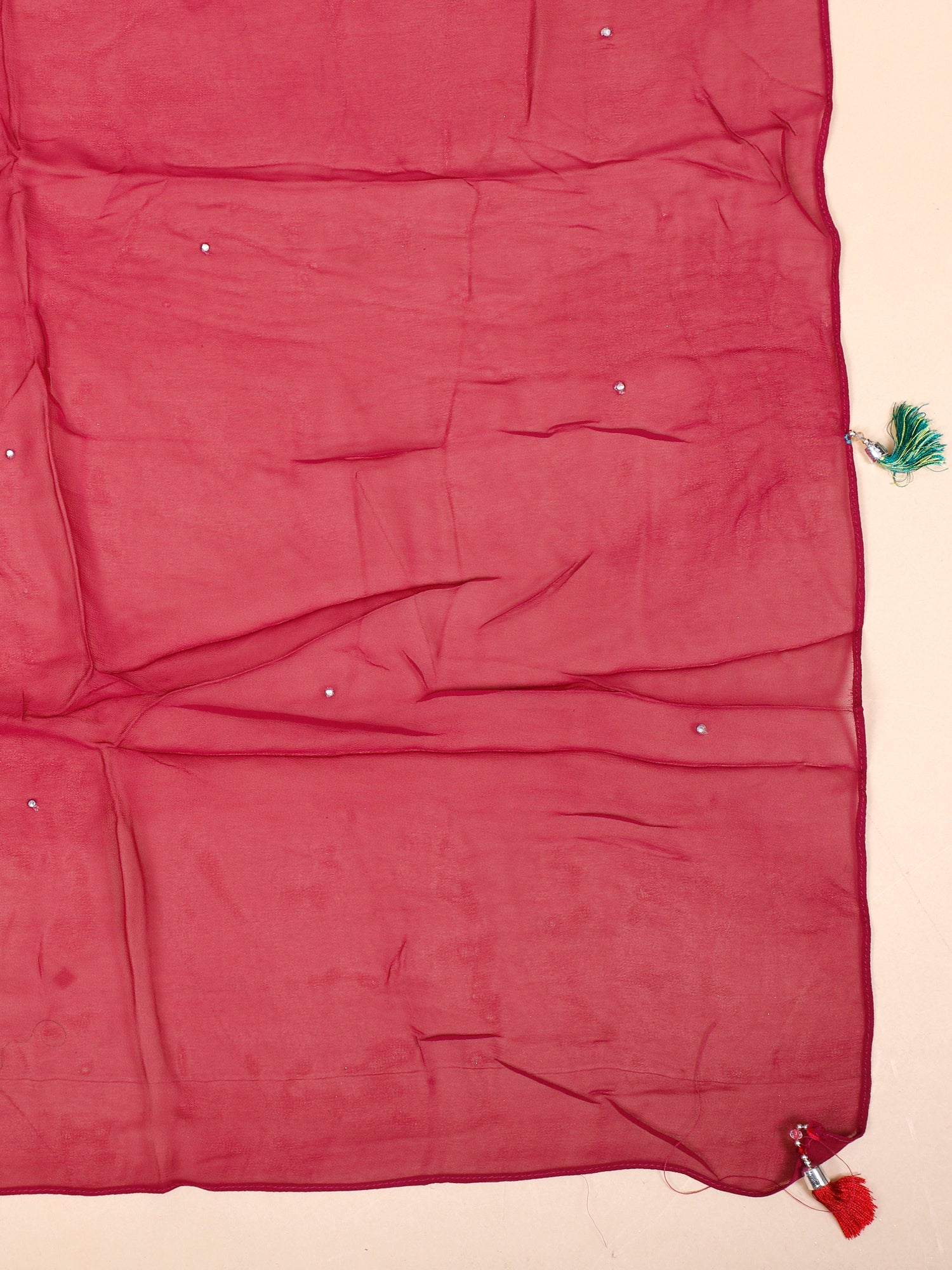 Pastel Pink Georgette Suit with Multi-Thread Embroidery