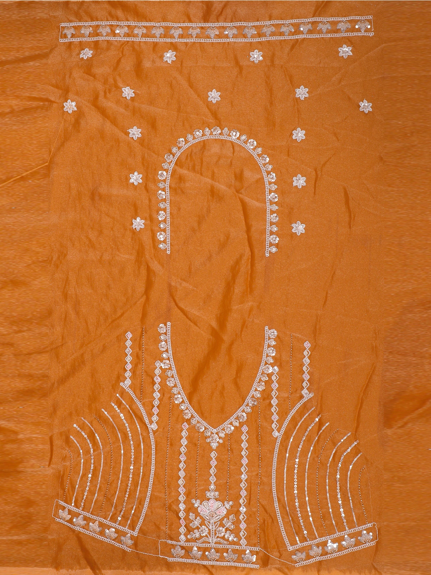 Luxury Mustard Shimmer Lehenga with Detailed Beadwork