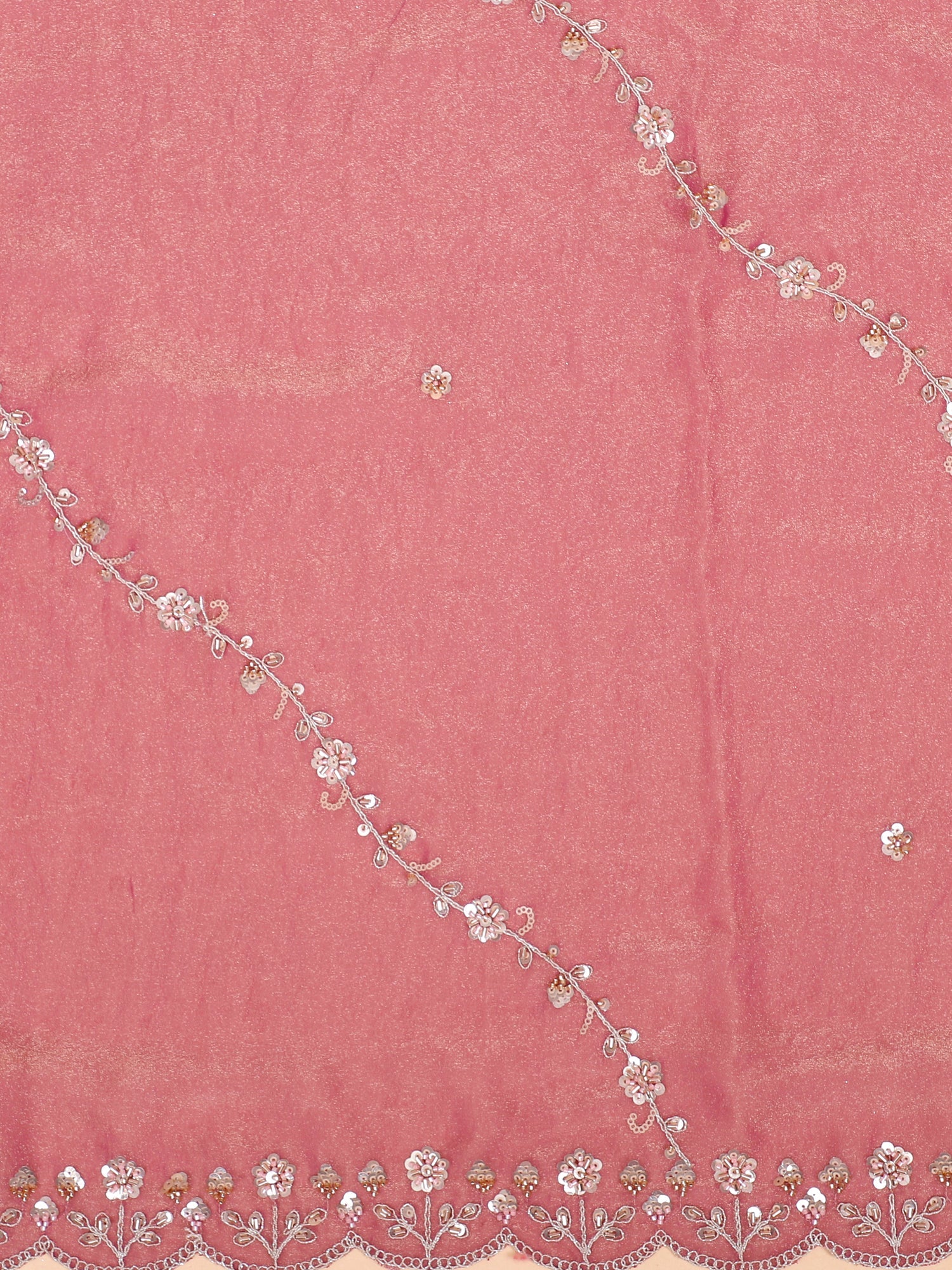 Delicate Pink Lehenga with Sequins &amp; Beads