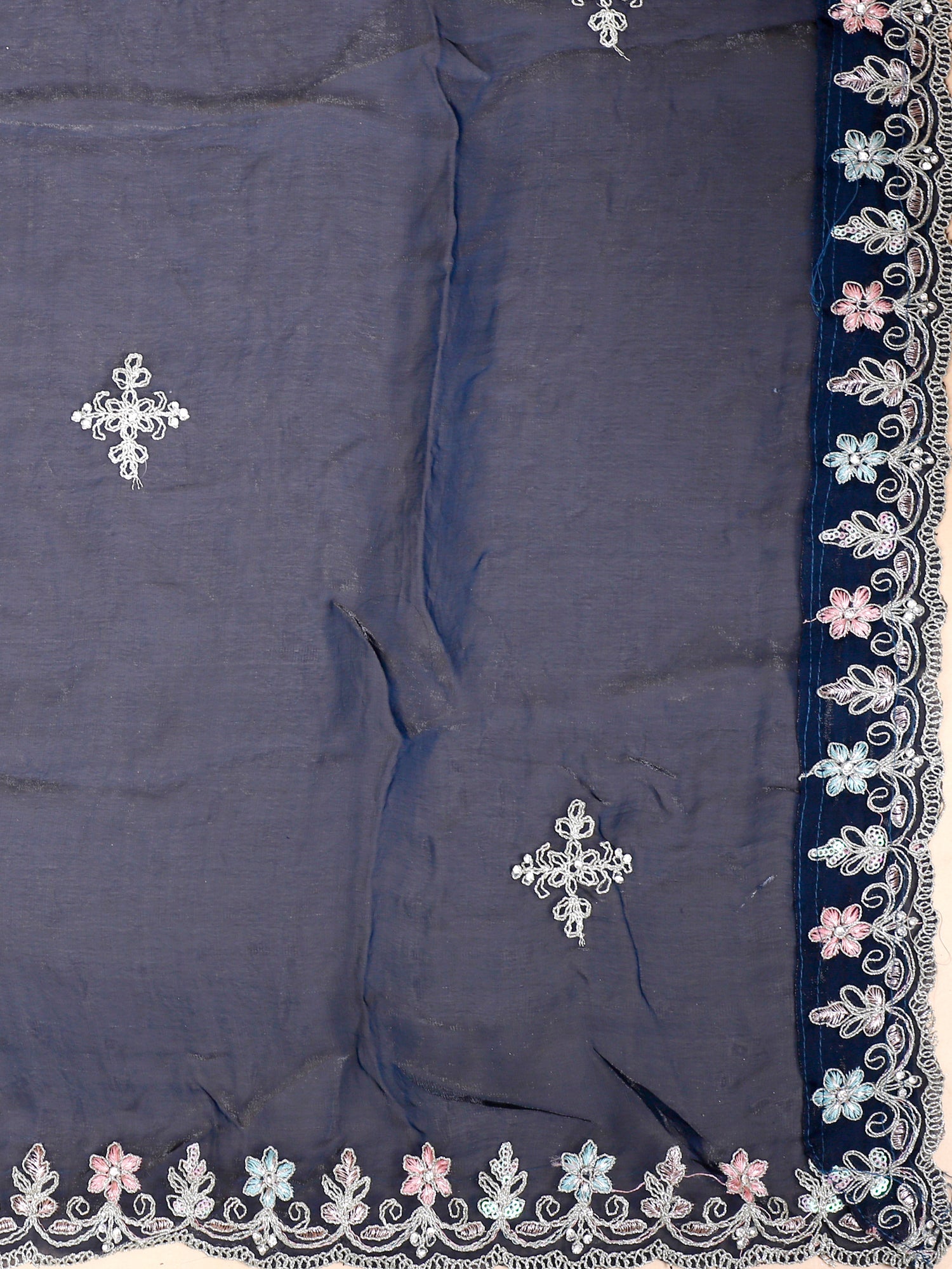 Air Force Blue Elegance Lehenga with jarkan