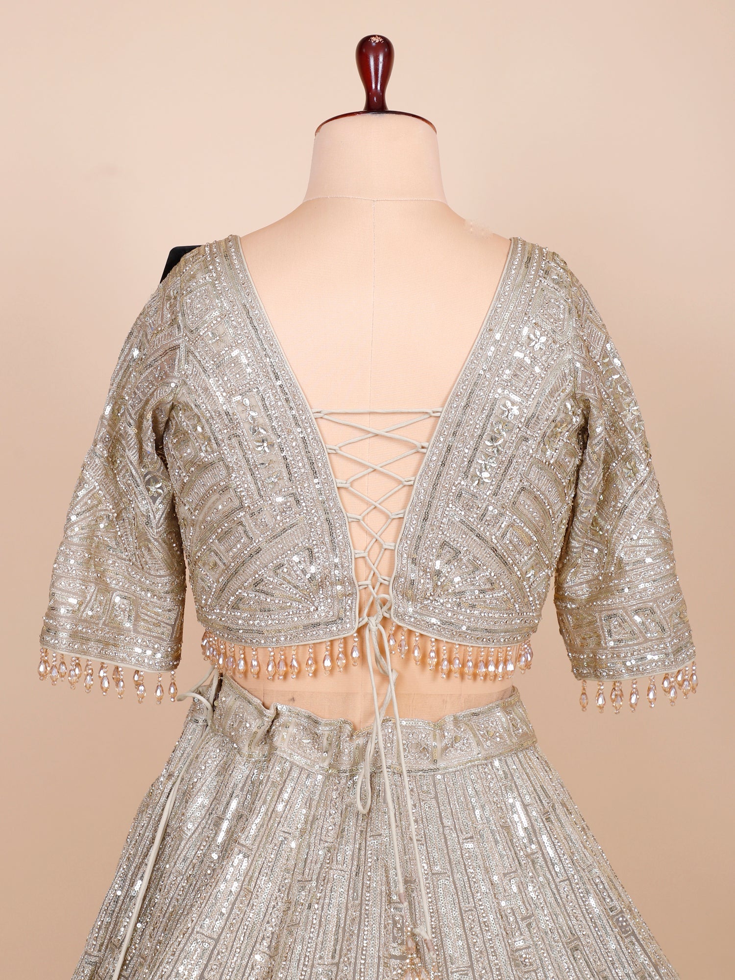 Soft Sand Embroidered Lehenga