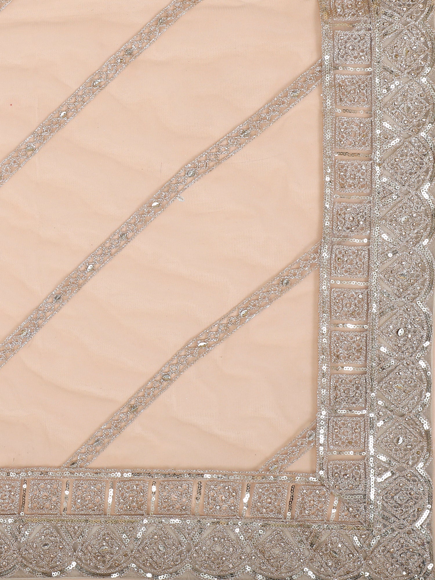 Soft Sand Embroidered Lehenga