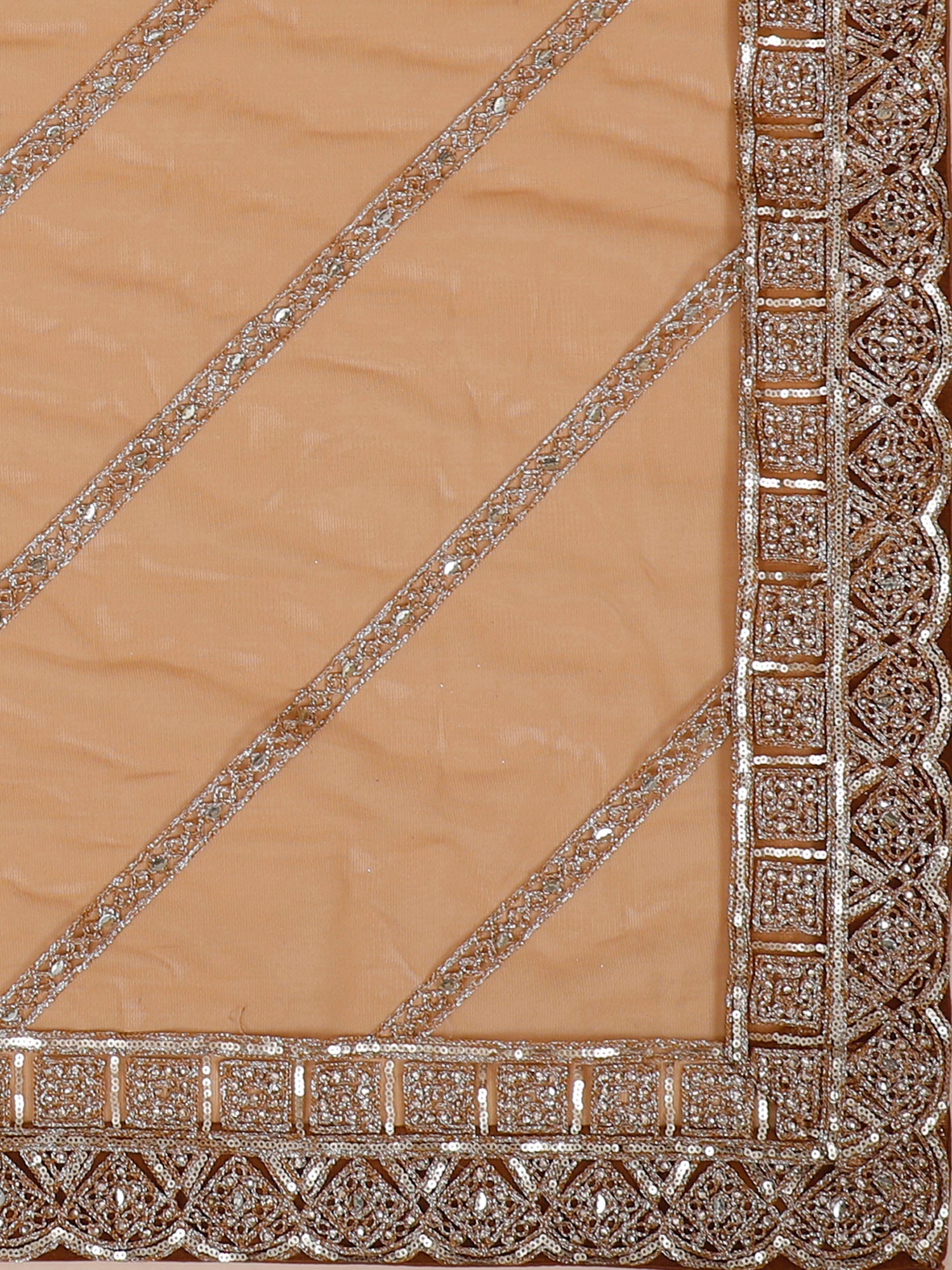 Tobacco Glow Couture with heavy jarkan Lehenga