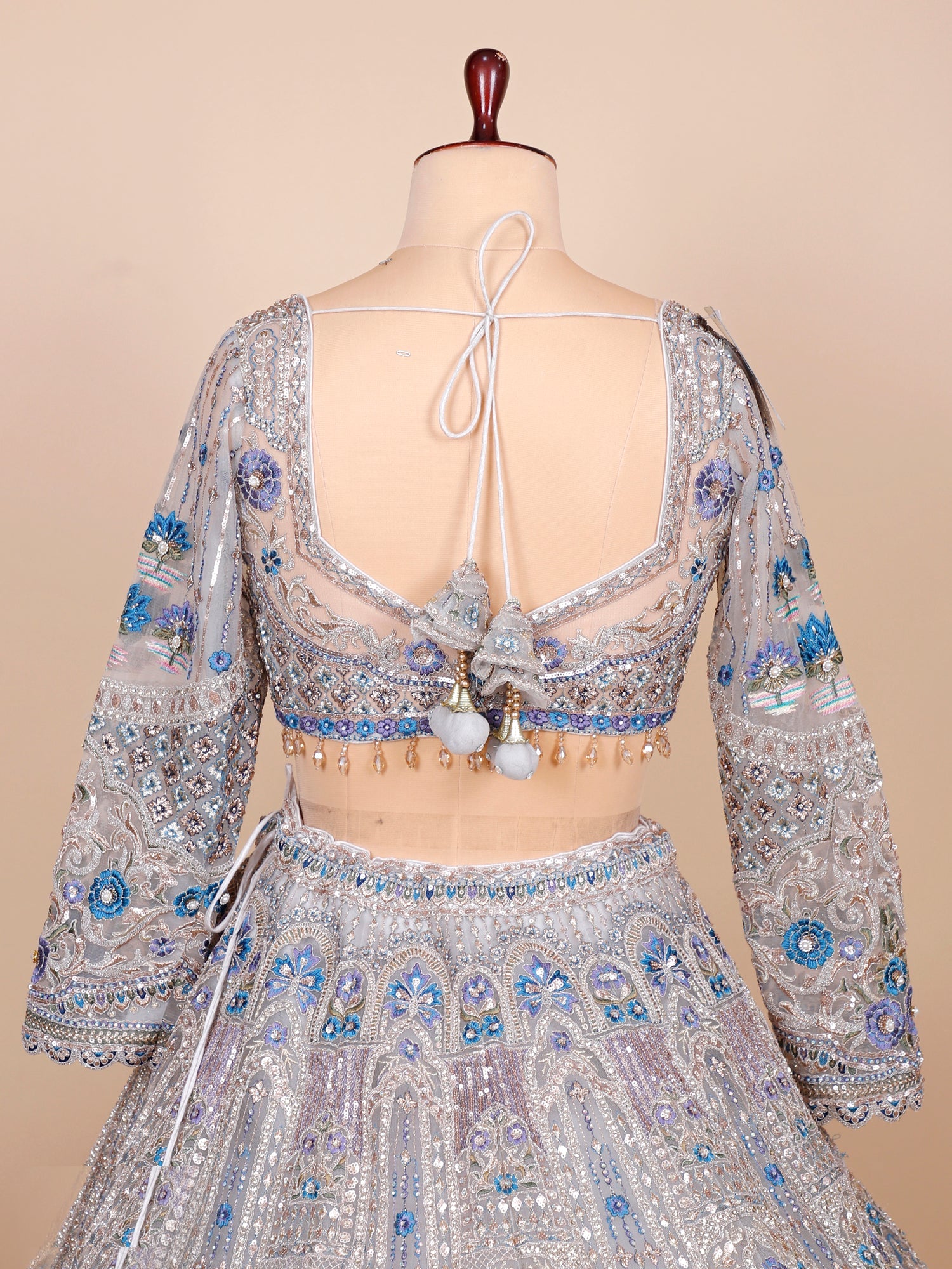 Smoky Stardust Lehenga with jarkan