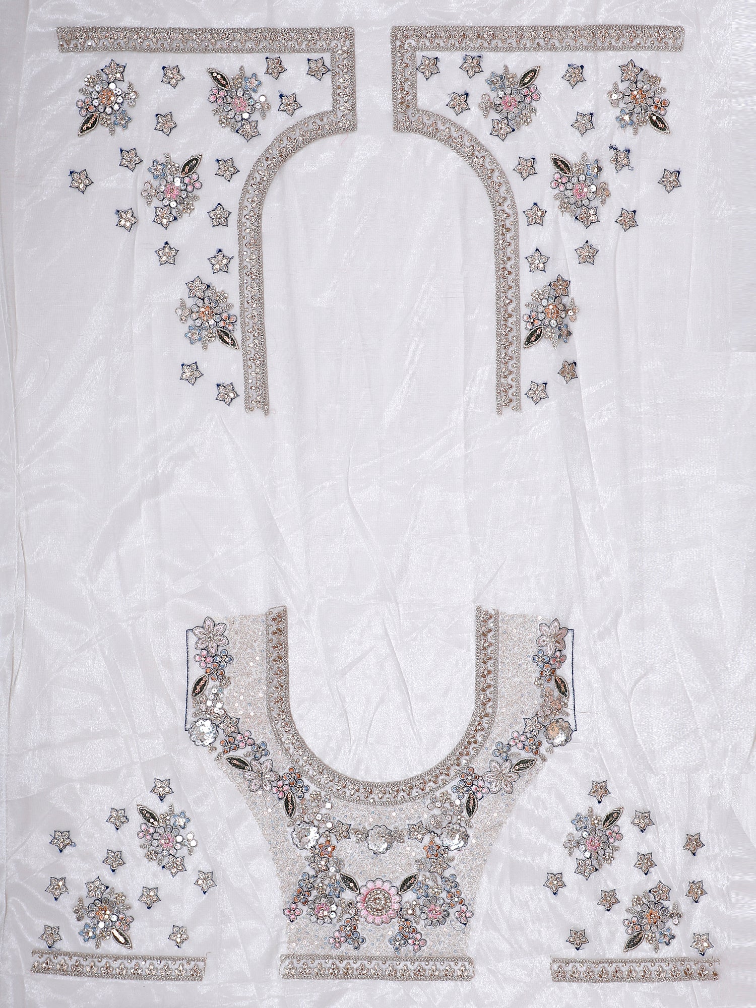 White Diamond Gleam Ensemble Lehenga