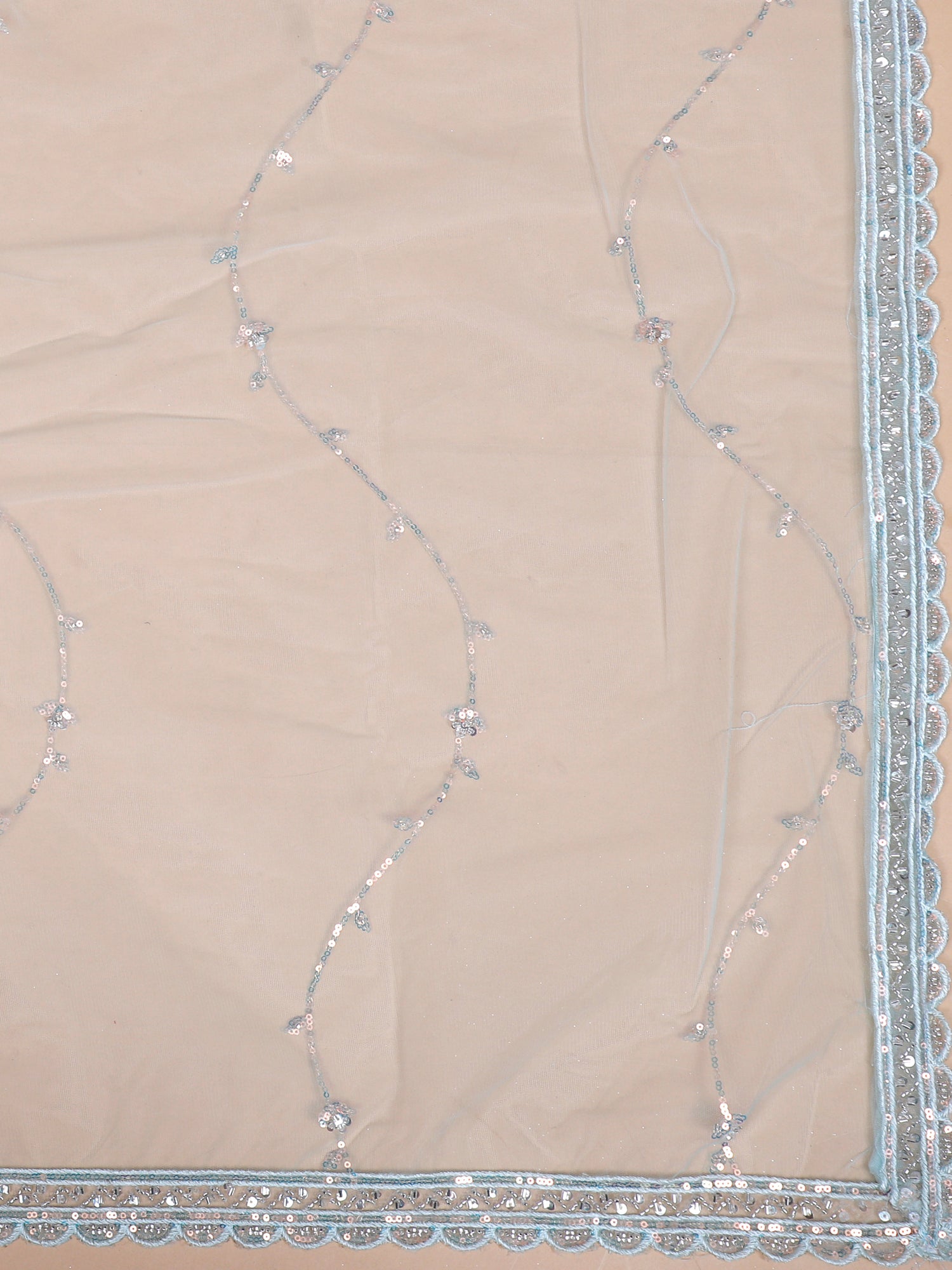 Aqua Blue Celestial Drift Lehenga