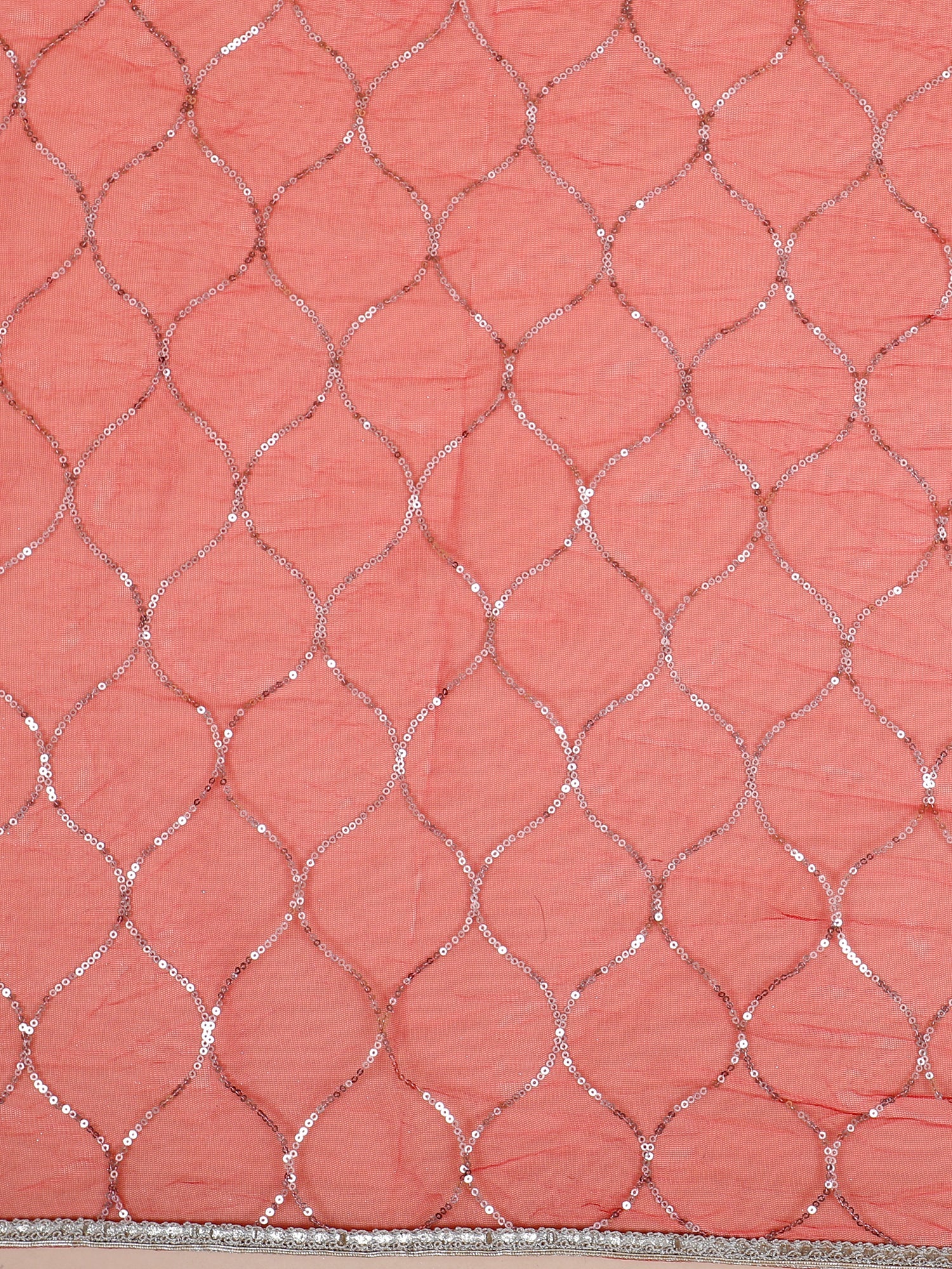 Red Royal Ember Silk sequence Lehenga