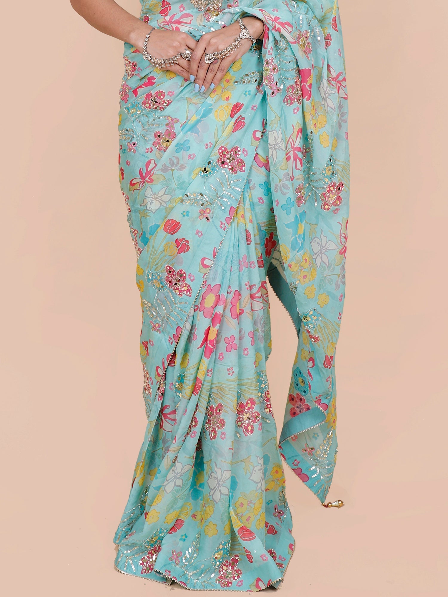 Ocean Mist Beaded Elegance with jarkan