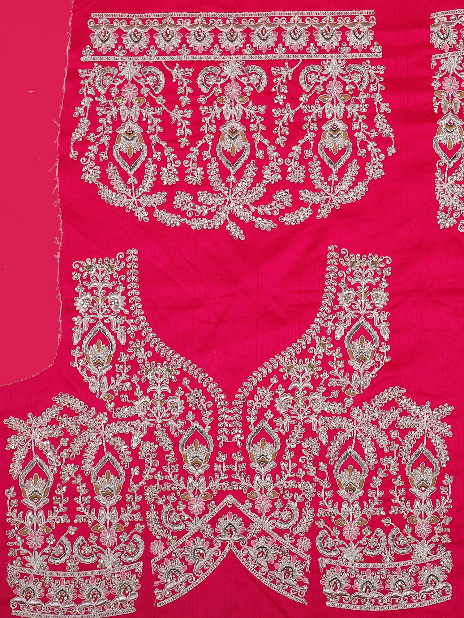 Majestic Pink Silk Lehenga With Diamond Thread Detailing