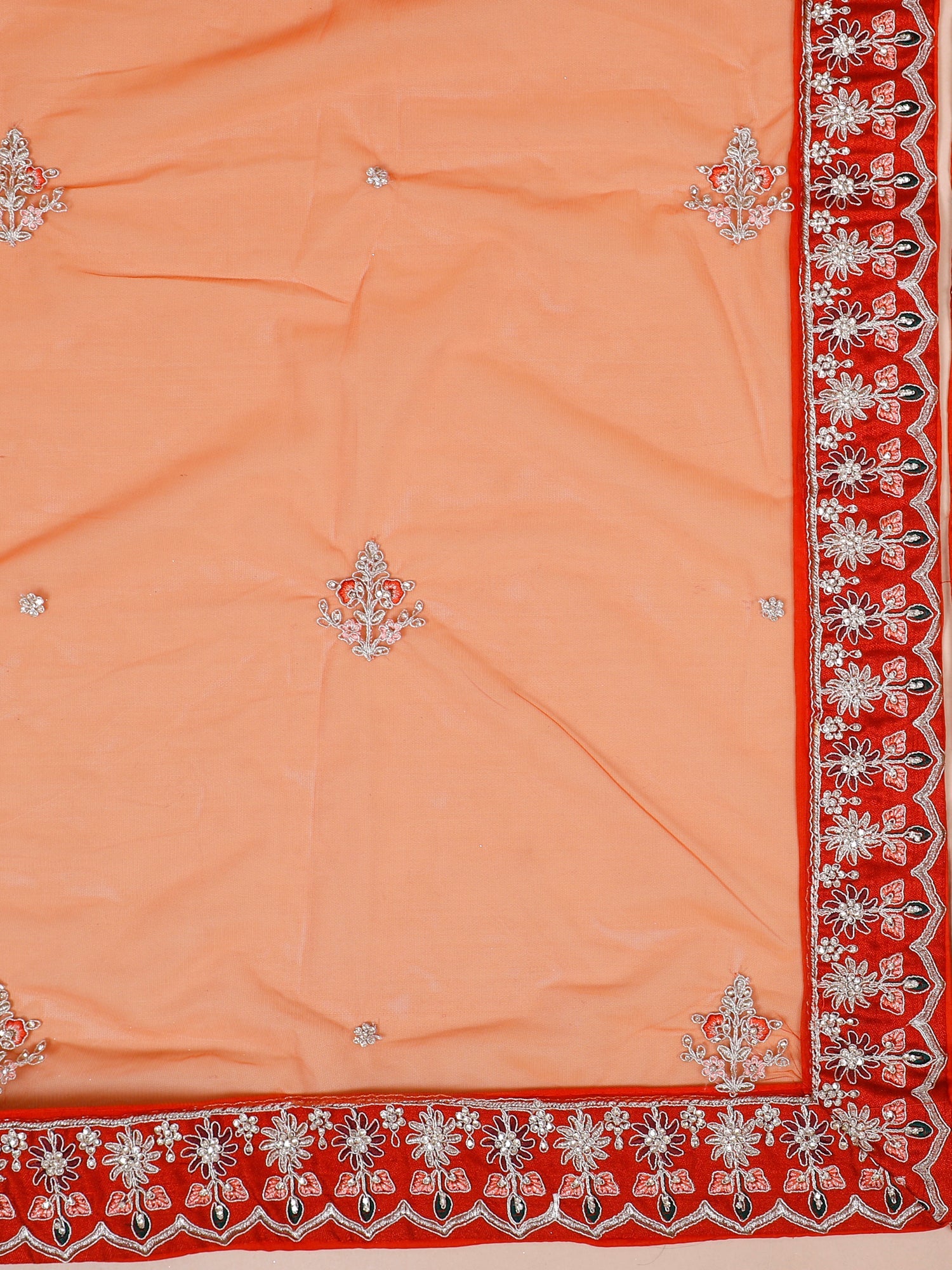 Saffron Radiance Silk Lehenga With Jarkan Detailing