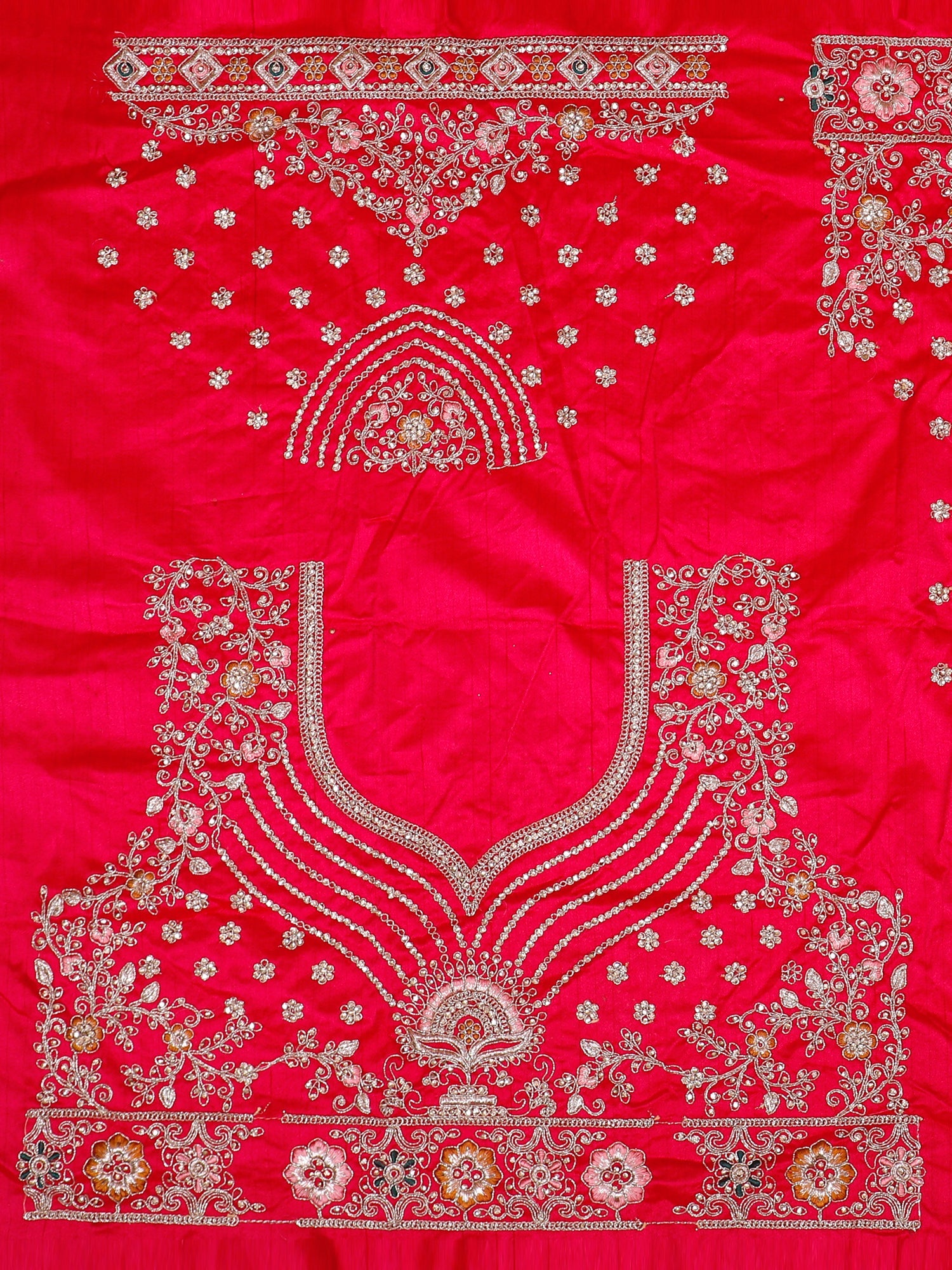 Royal Rose Silk Lehenga With Fine Crystal