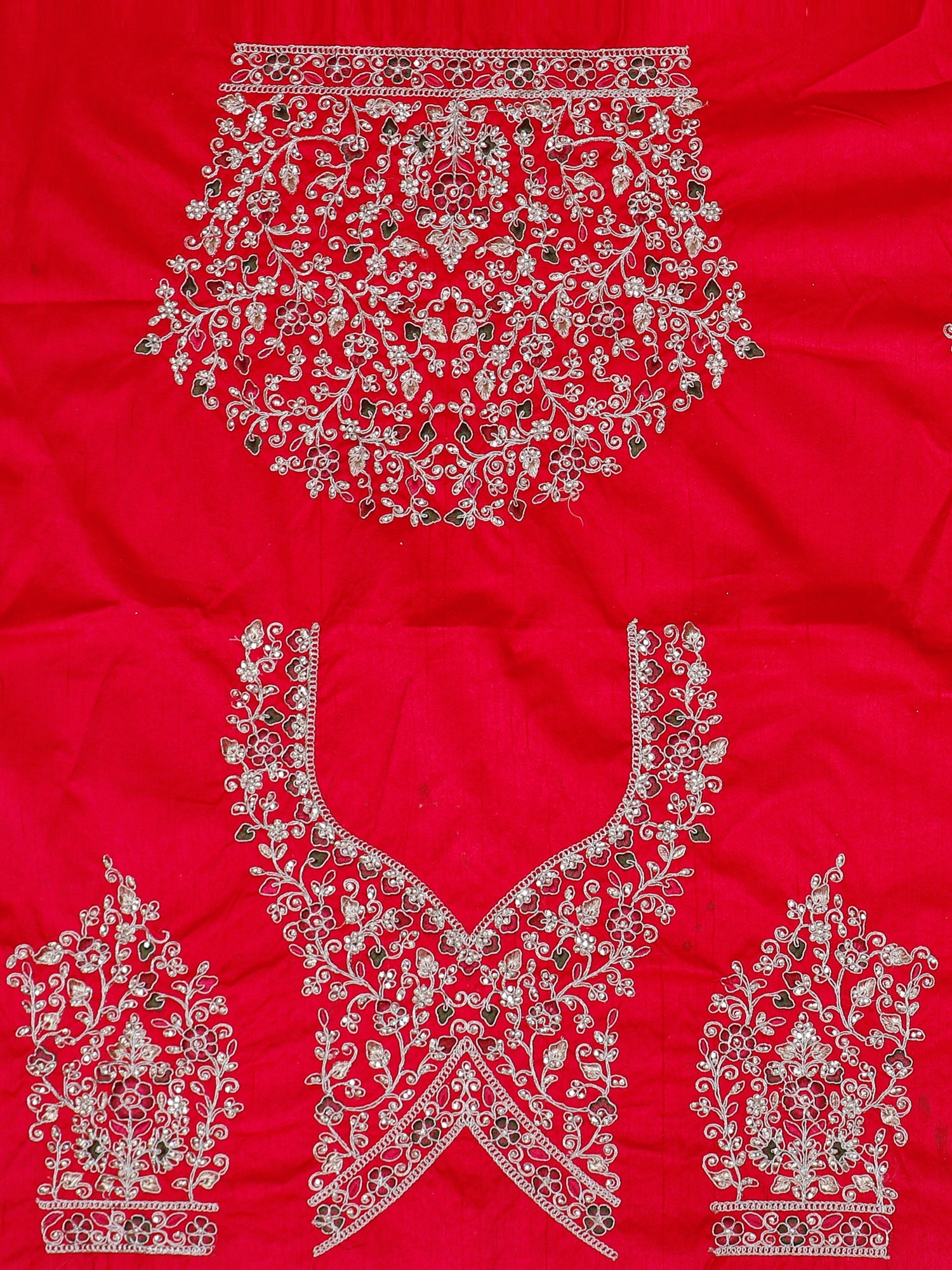 Imperial Ruby Thread Work Bridal Lehenga