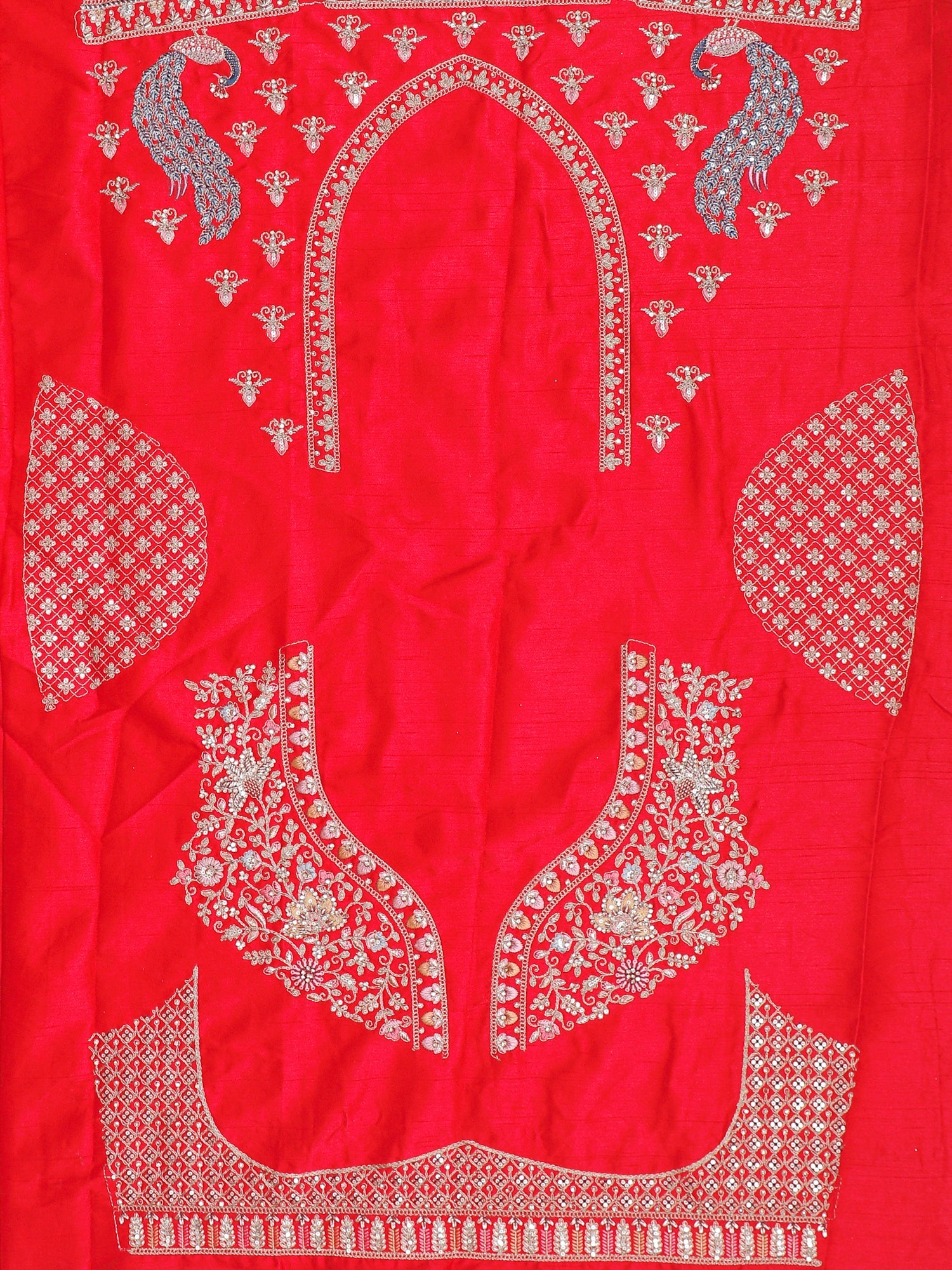 Garnet Breeze Multi Thread Bridal Lehenga