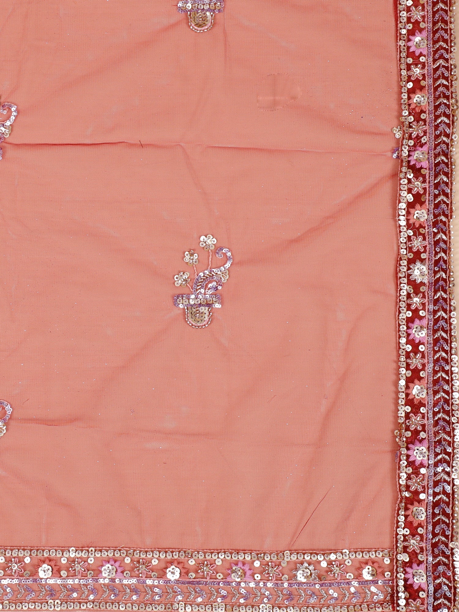 Blush Barbie Luxe Net Stonework Lehenga