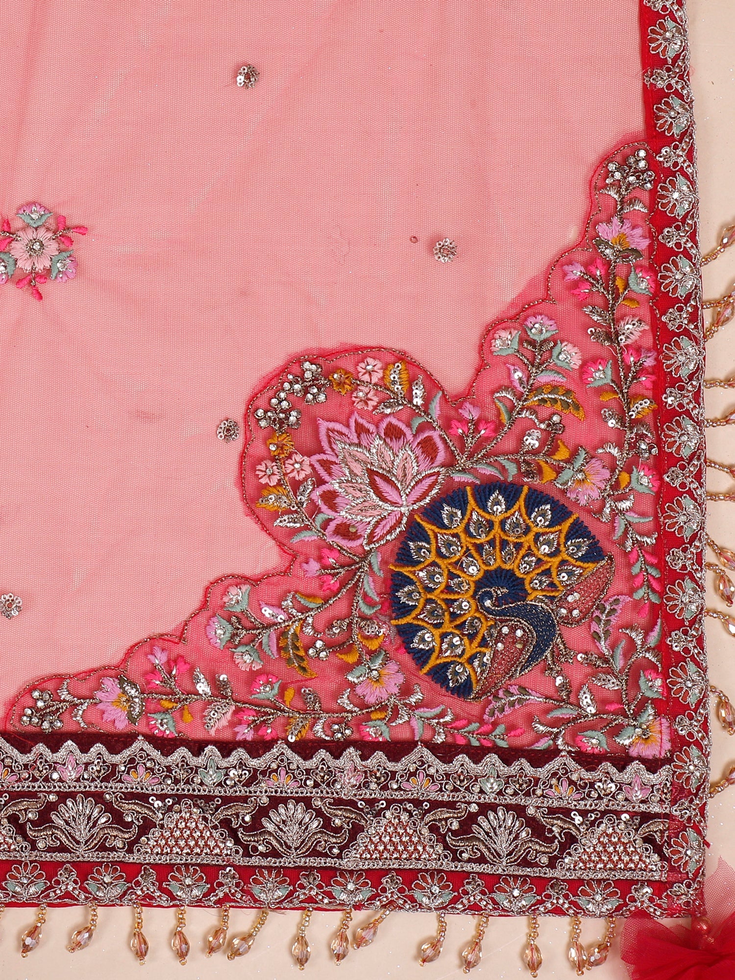 Rani Royale Silk Couture Embroidery &amp; Handwork Lehenga