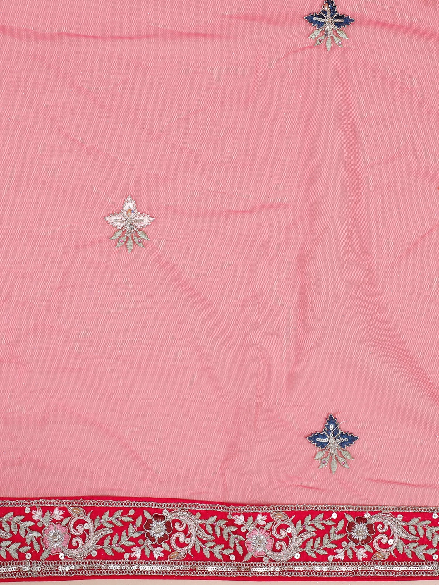 Rani Regal Glow Net Lehenga With Premium Multi Handwork Embroidery