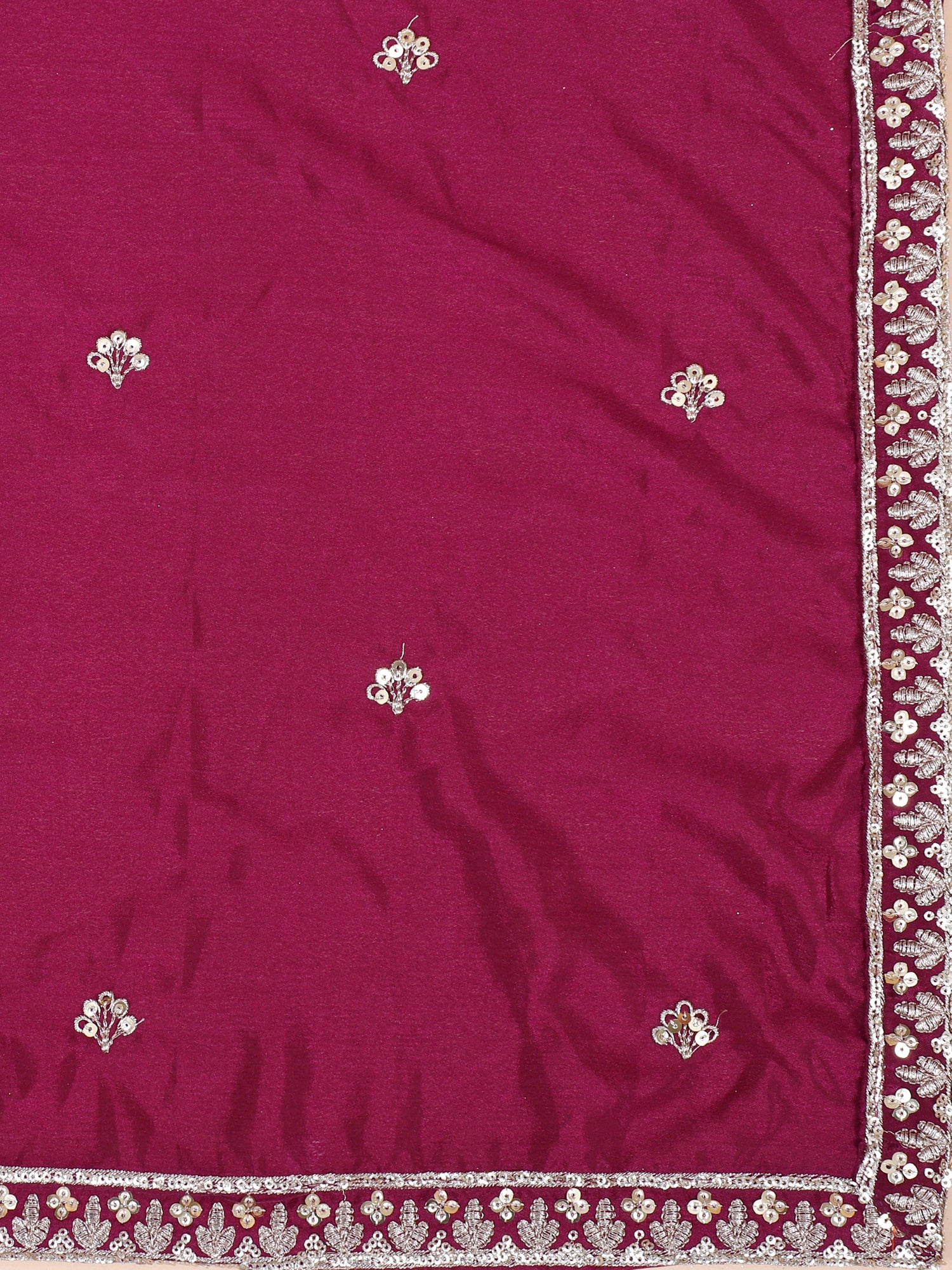 Silk Rosé Glow Embroidery &amp; Sequence Lehenga